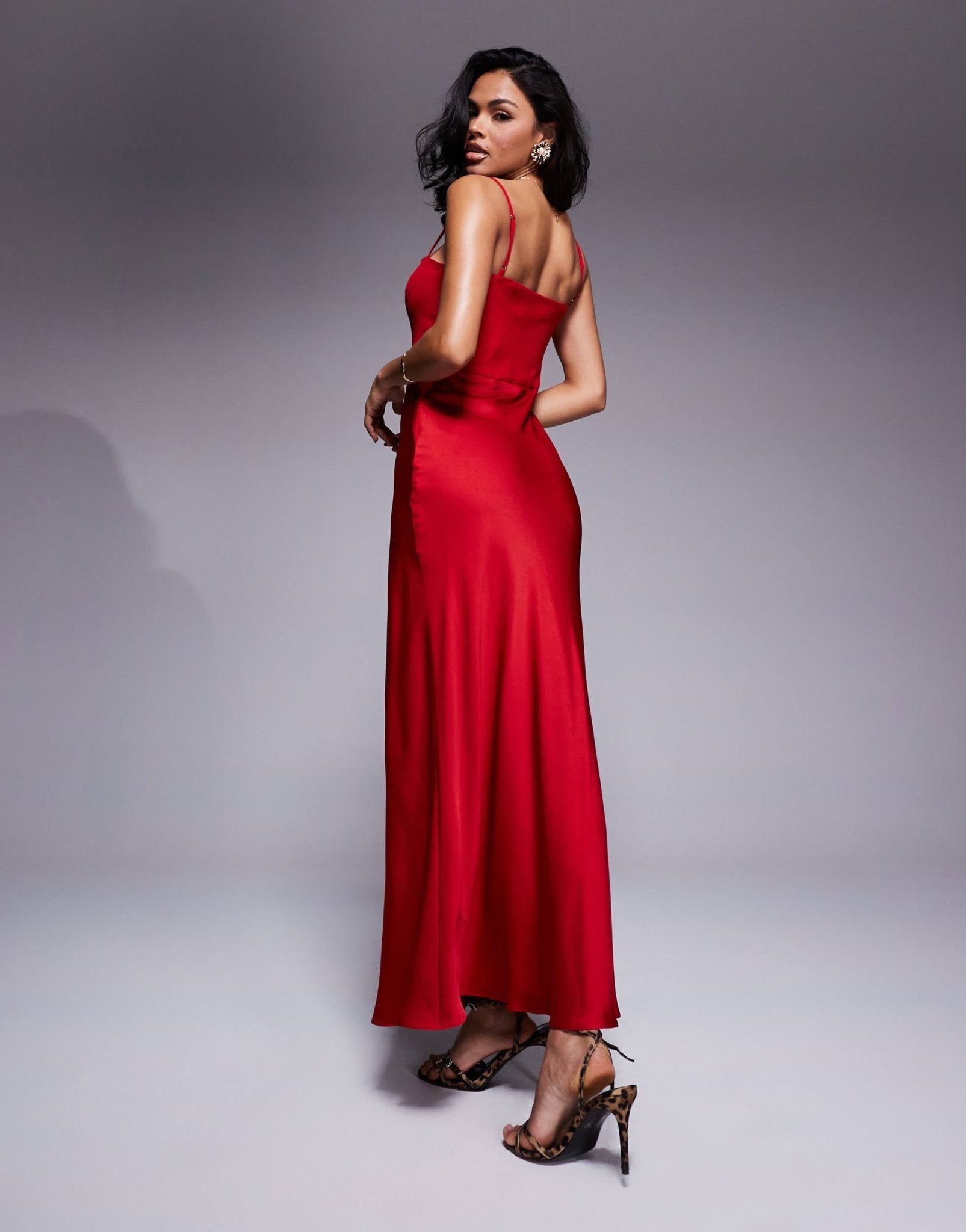 Forever New square neck corset maxi dress in red - ASOS Sample Sale