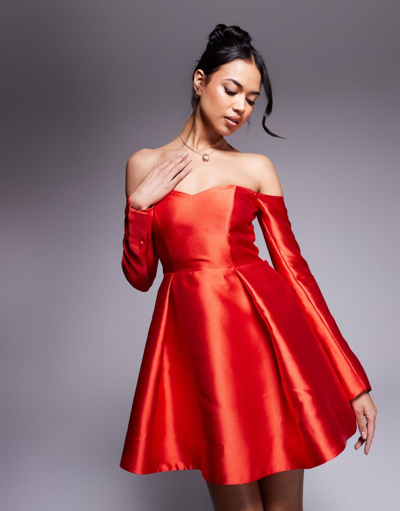 Forever New structured mini dress in red - ASOS Sample Sale