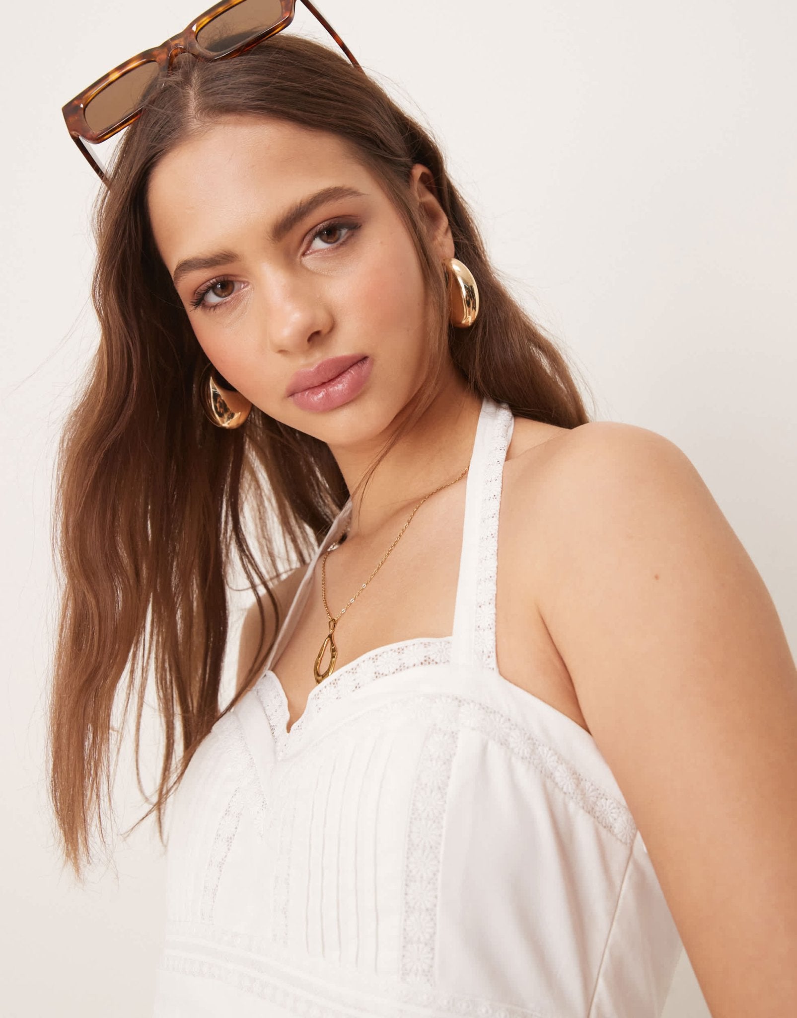 Forever New tiered midaxi dress in cream - ASOS Sample Sale