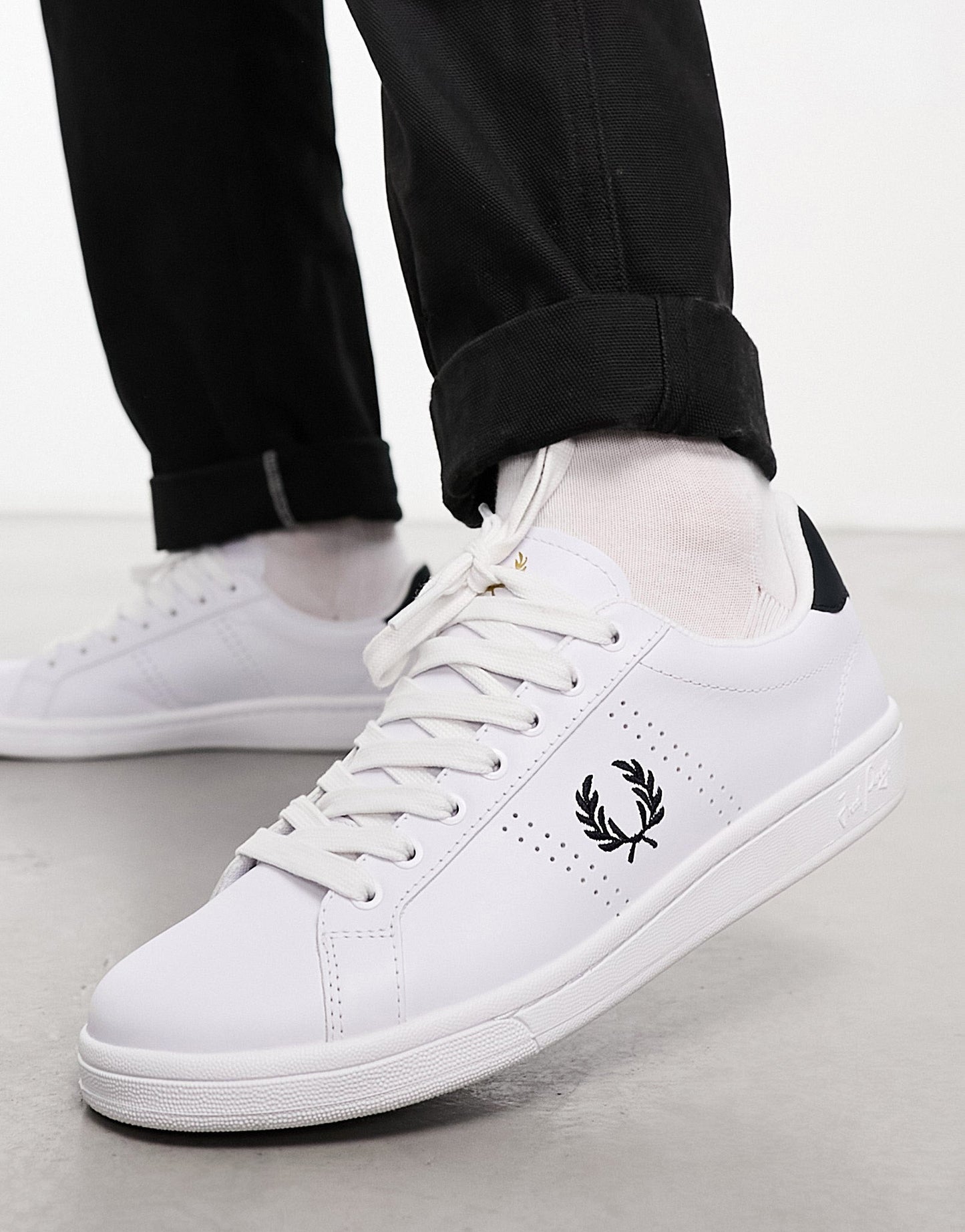 Fred Perry B721 leather trainers in white - ASOS Sample Sale