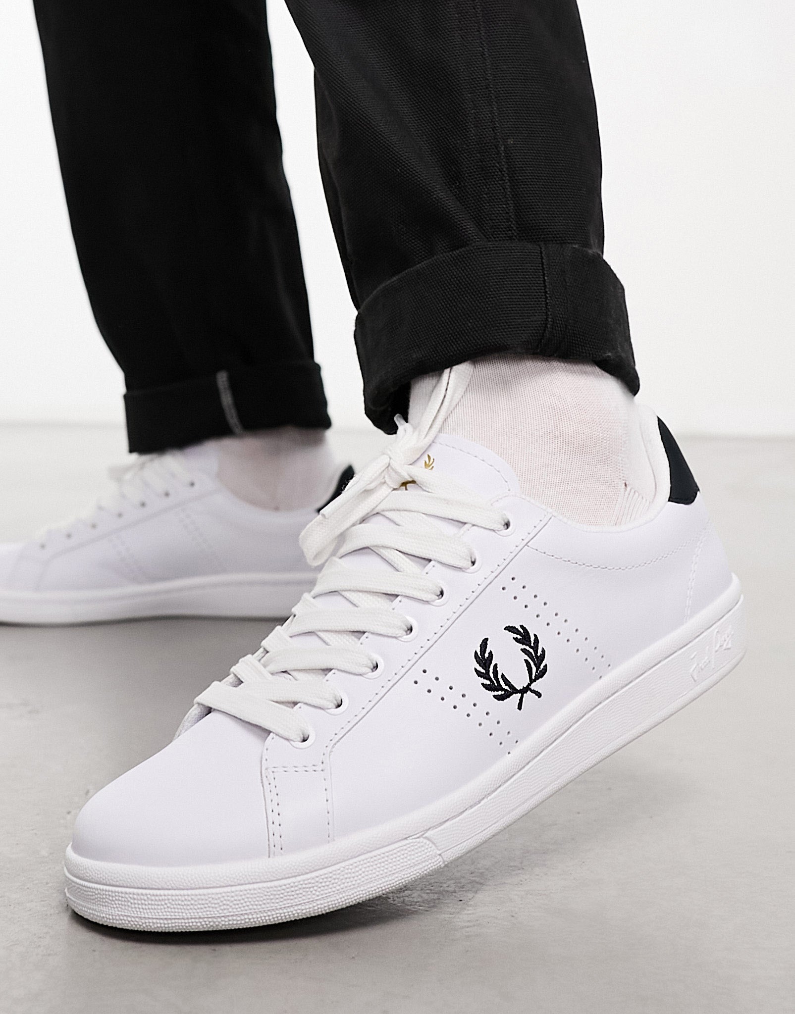 Fred Perry B721 leather trainers in white - ASOS Sample Sale