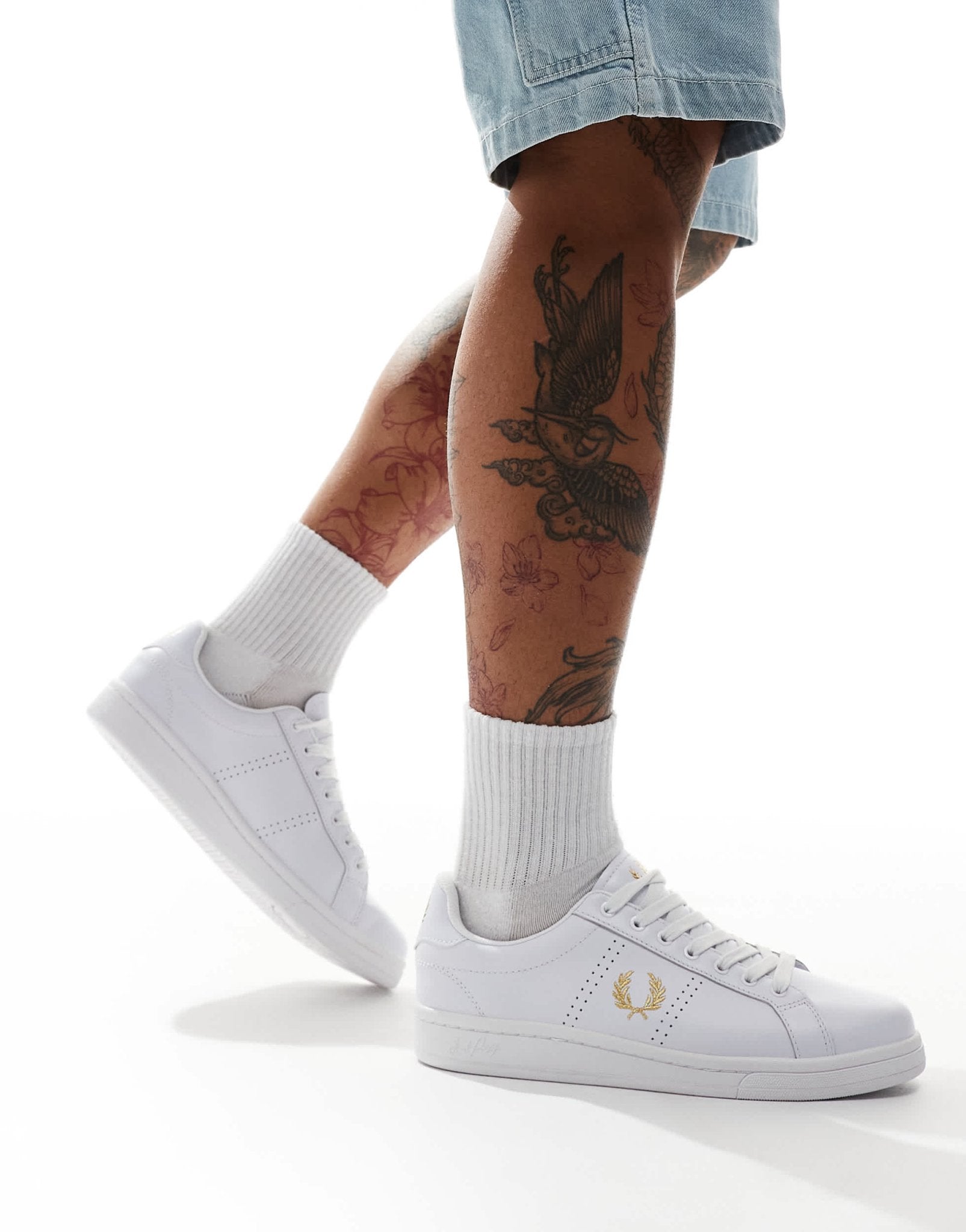 Fred Perry B721 leather trainers in white - ASOS Sample Sale