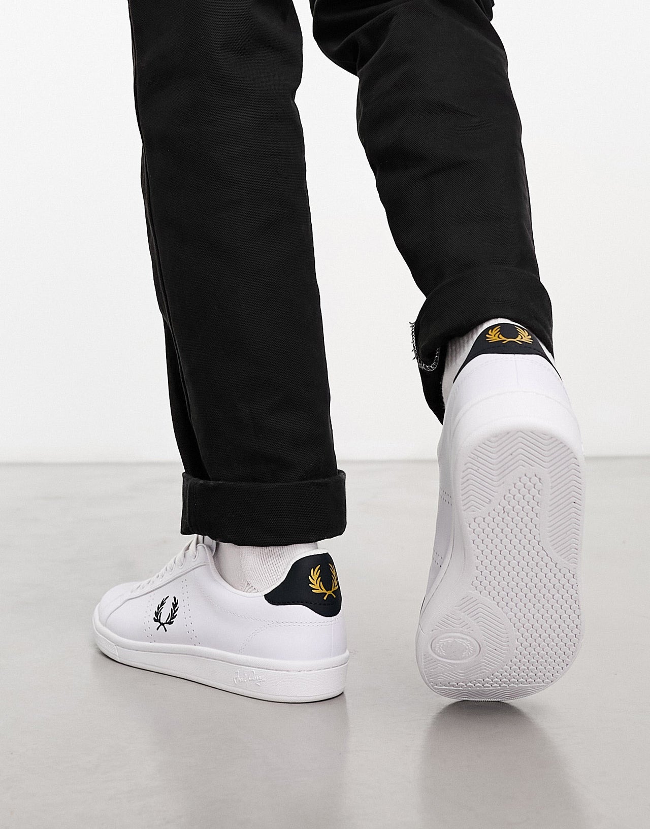 Fred Perry B721 leather trainers in white - ASOS Sample Sale