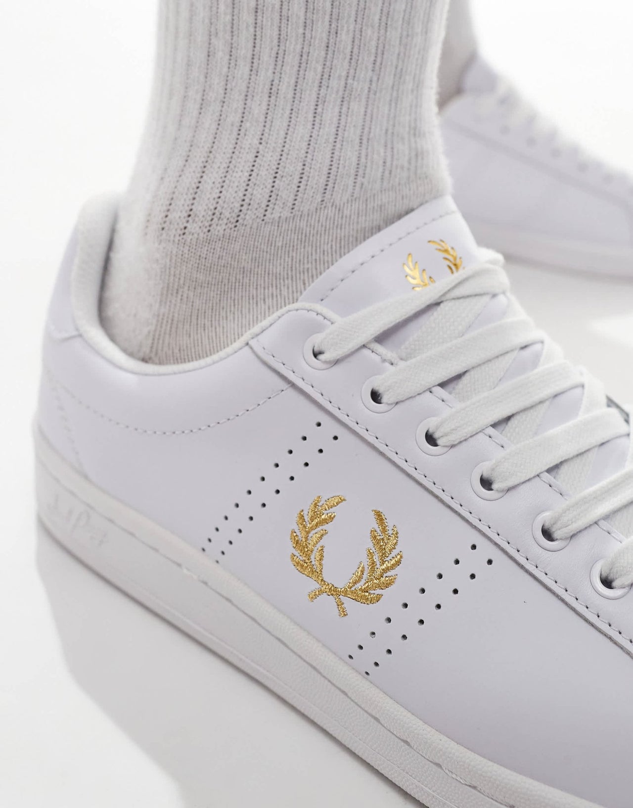 Fred Perry B721 leather trainers in white - ASOS Sample Sale