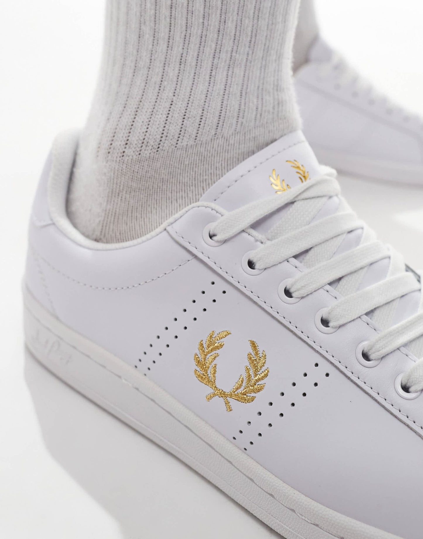 Fred Perry B721 leather trainers in white - ASOS Sample Sale