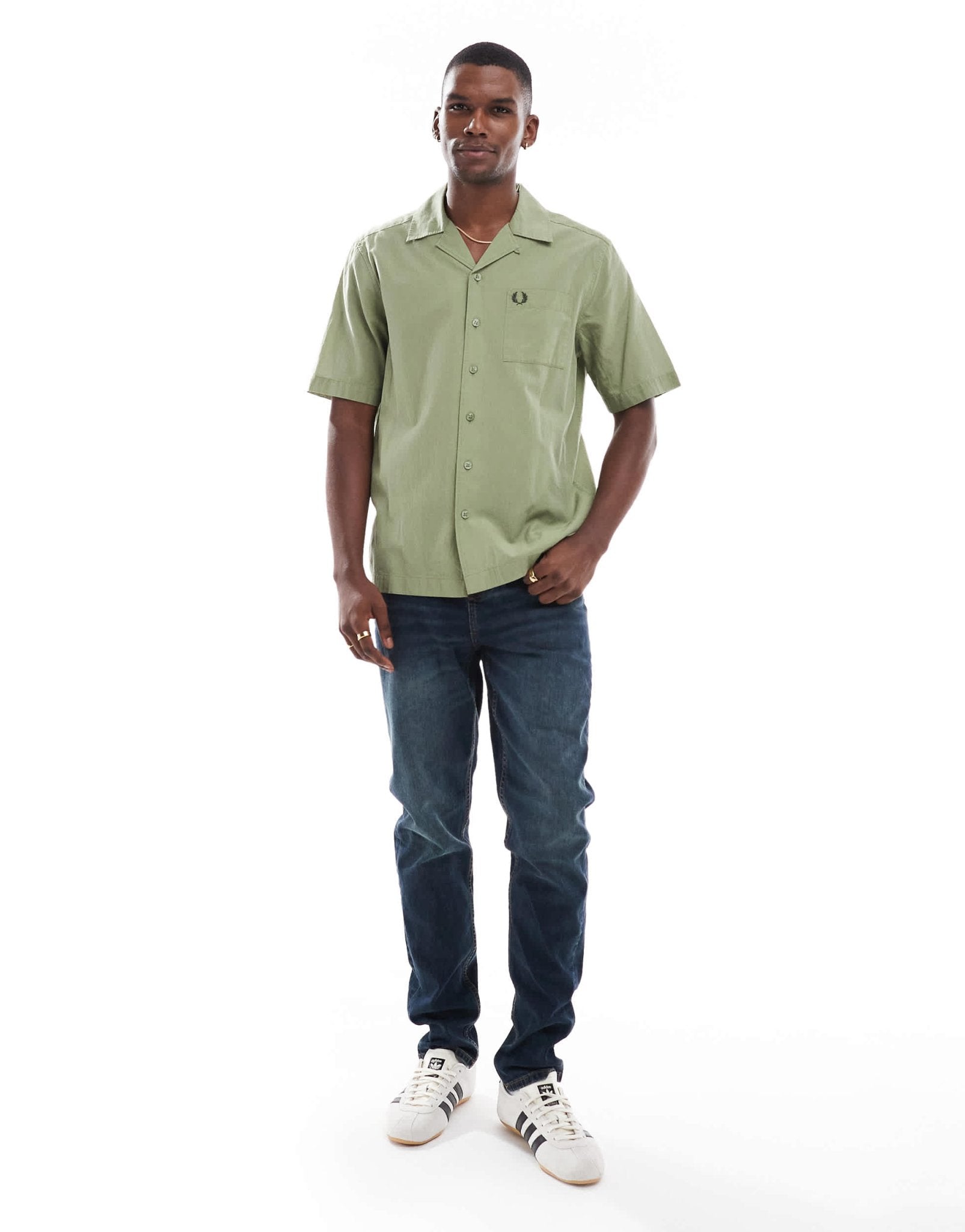 Fred Perry knitted polo shirt in green - ASOS Sample Sale