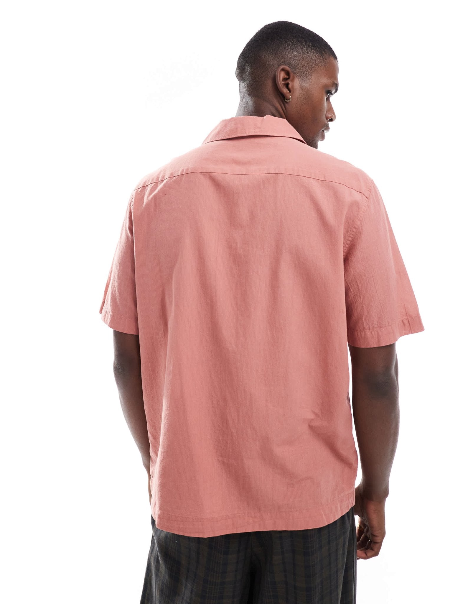 Fred Perry light weight revere collar shirt in pink - ASOS Sample Sale