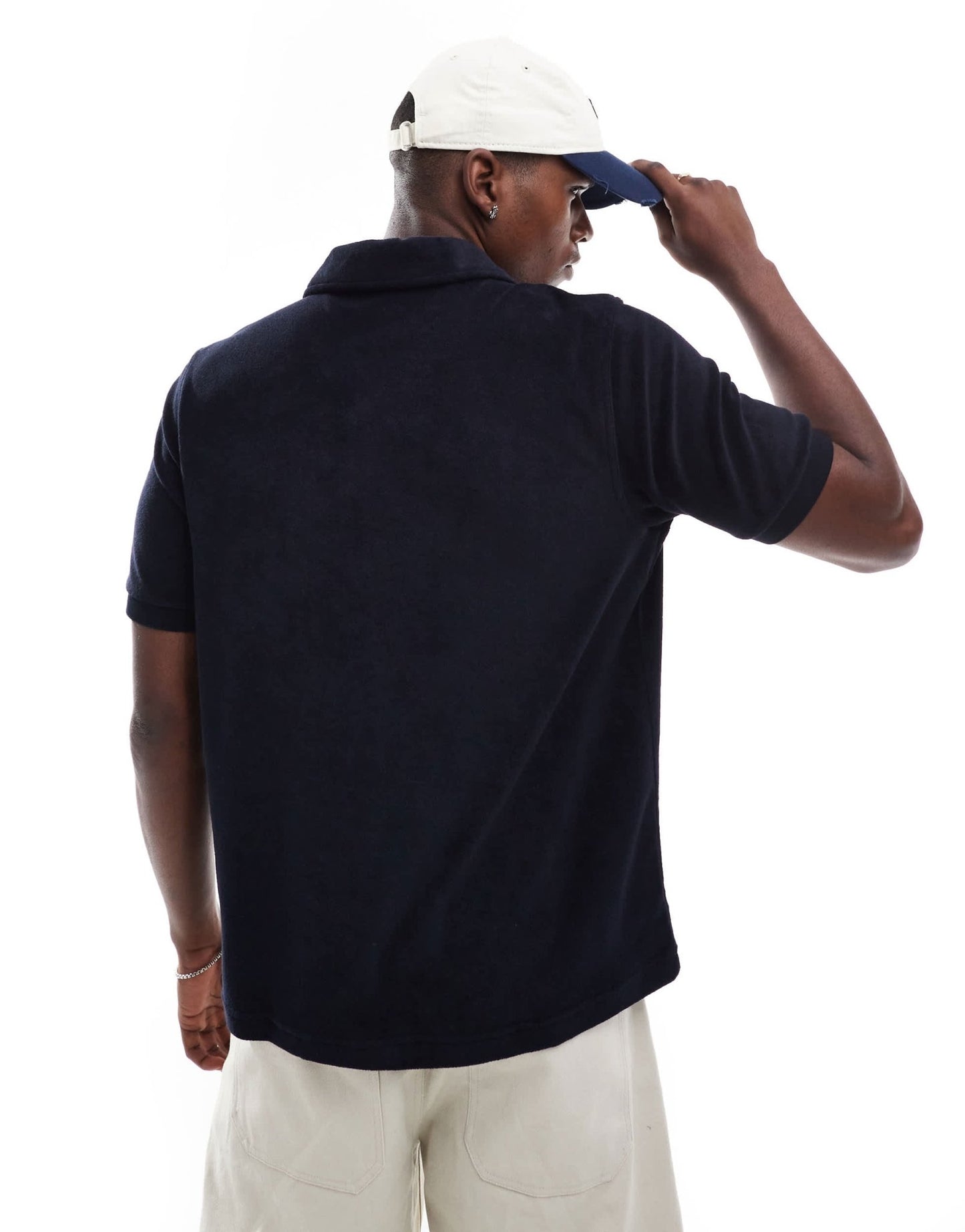 Fred Perry revere towelling polo in navy - ASOS Sample Sale