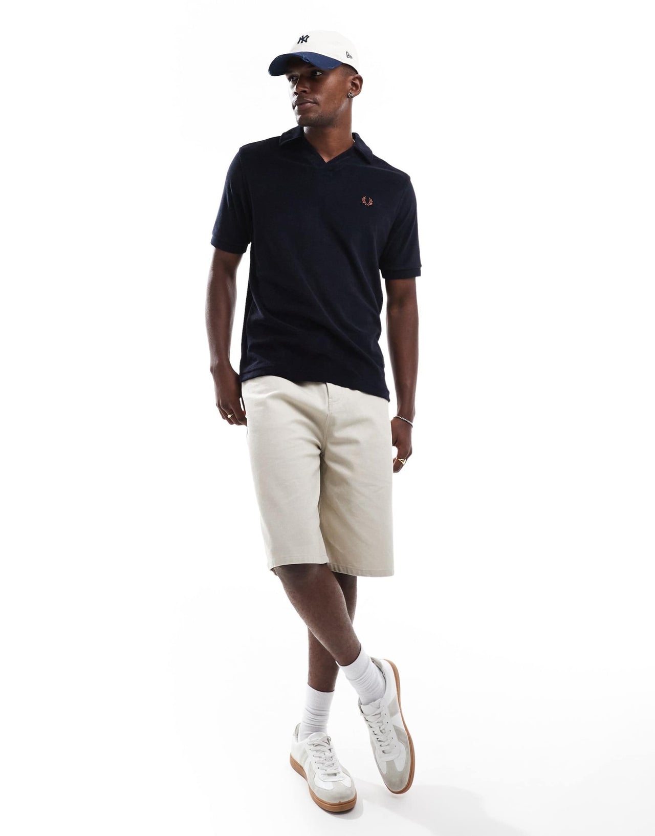 Fred Perry revere towelling polo in navy - ASOS Sample Sale