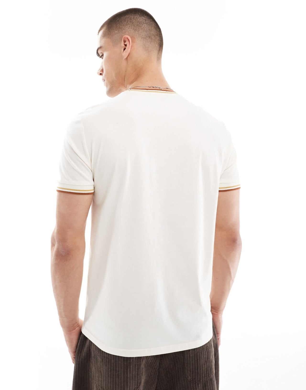 Fred Perry twin tipped t-shirt in off white - ASOS Sample Sale