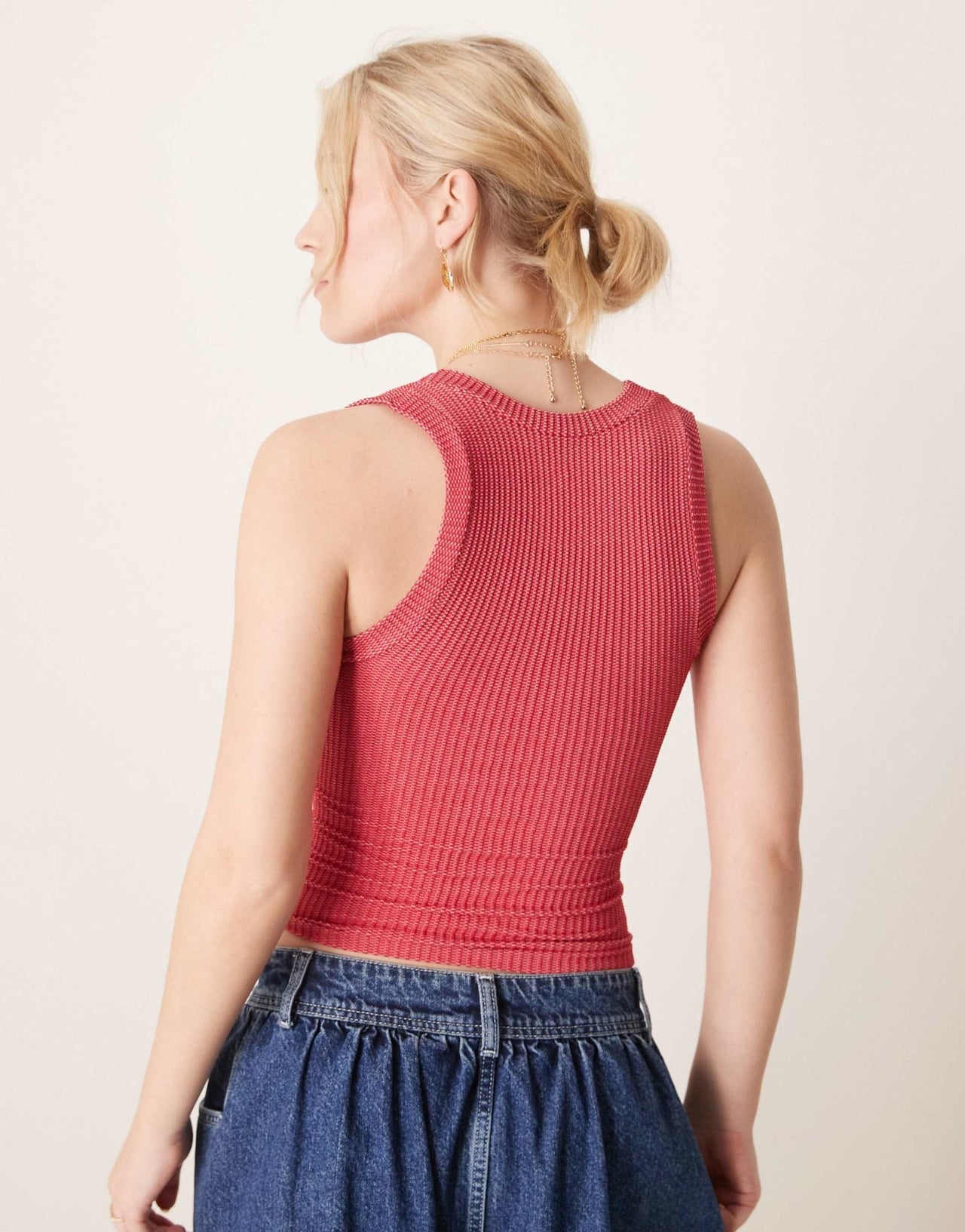 Free People clean slate ribbed tank top in red - ASOS Sample Sale