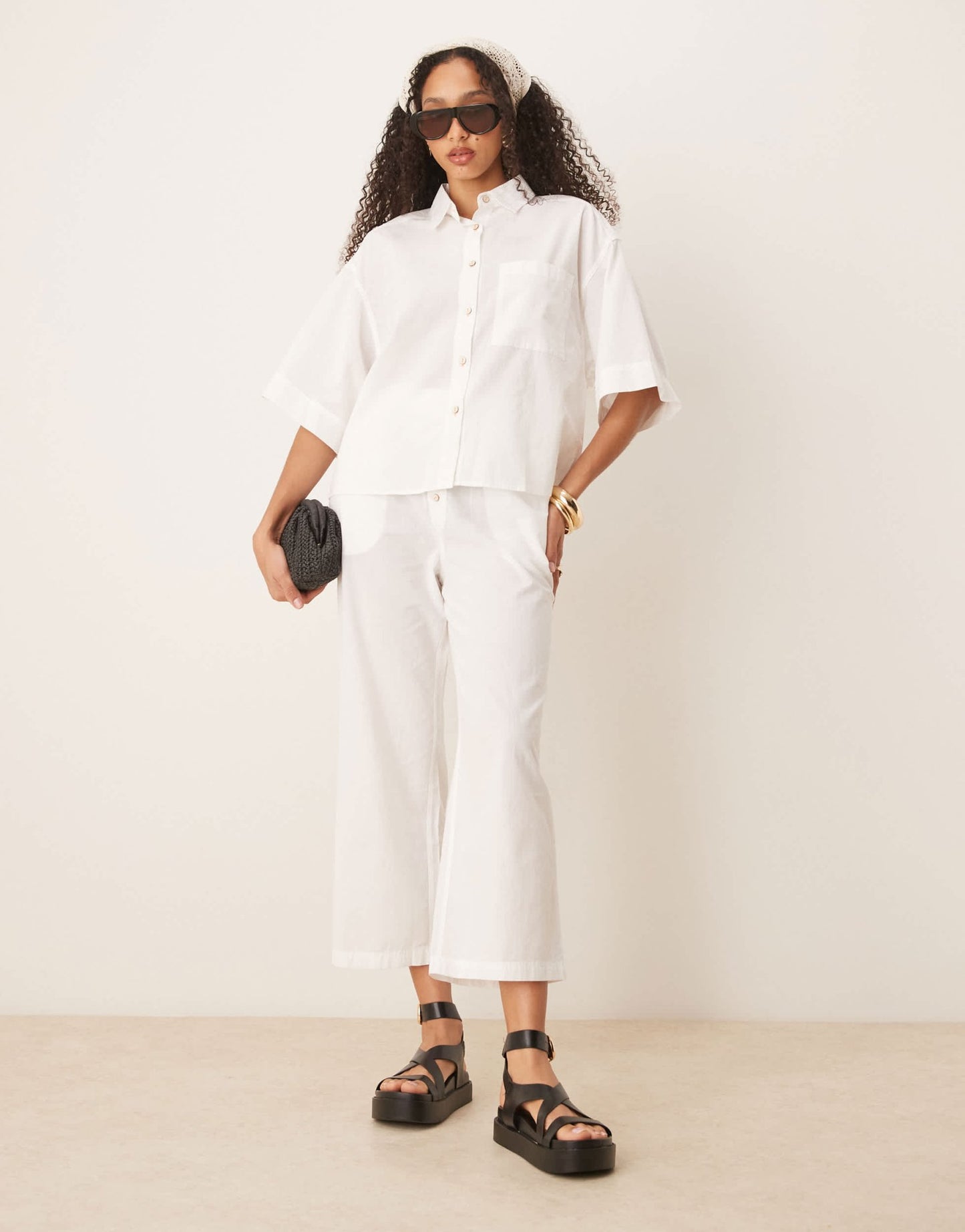 Free People cotton summer set in optic white - ASOS Sample Sale