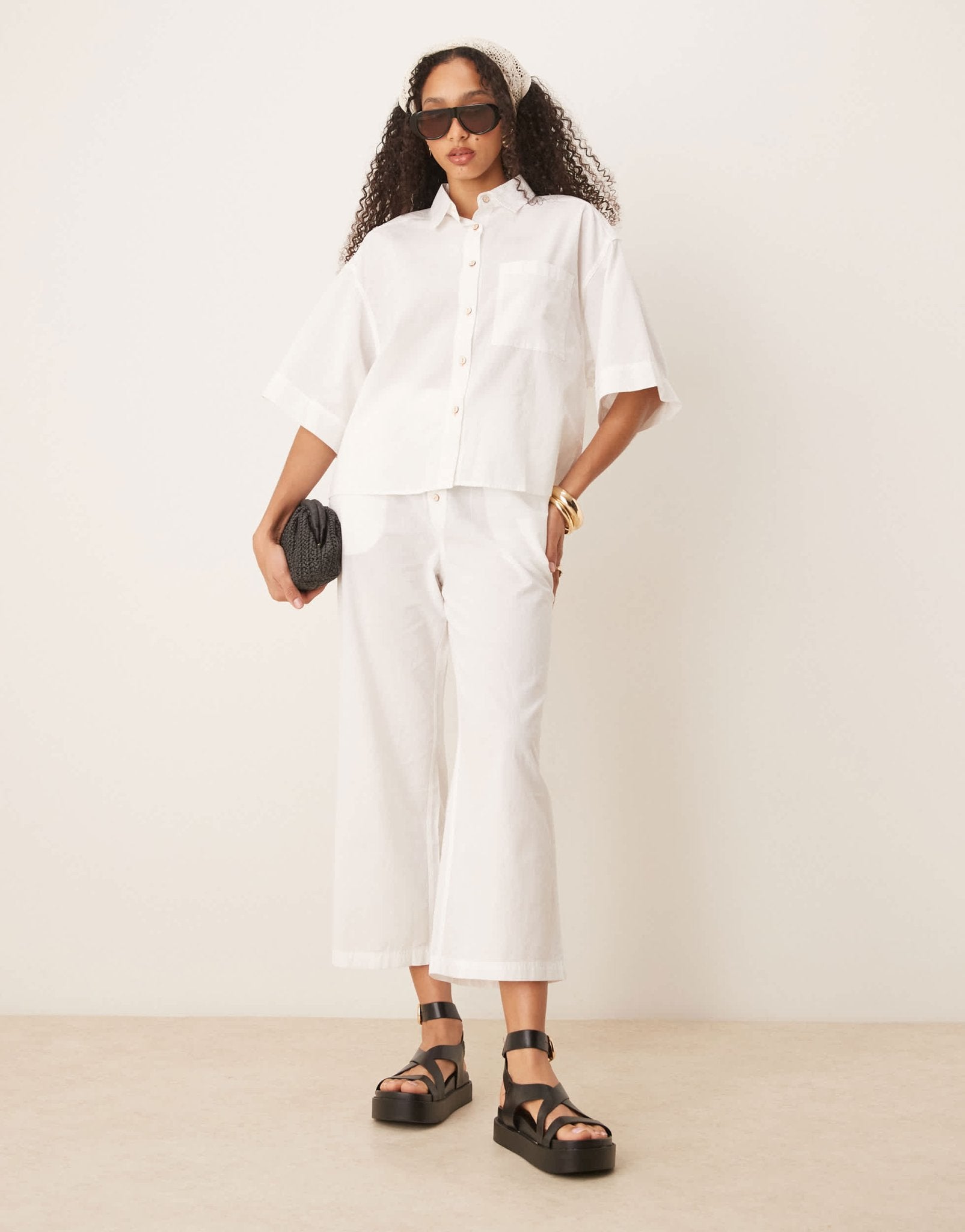 Free People cotton summer set in optic white - ASOS Sample Sale