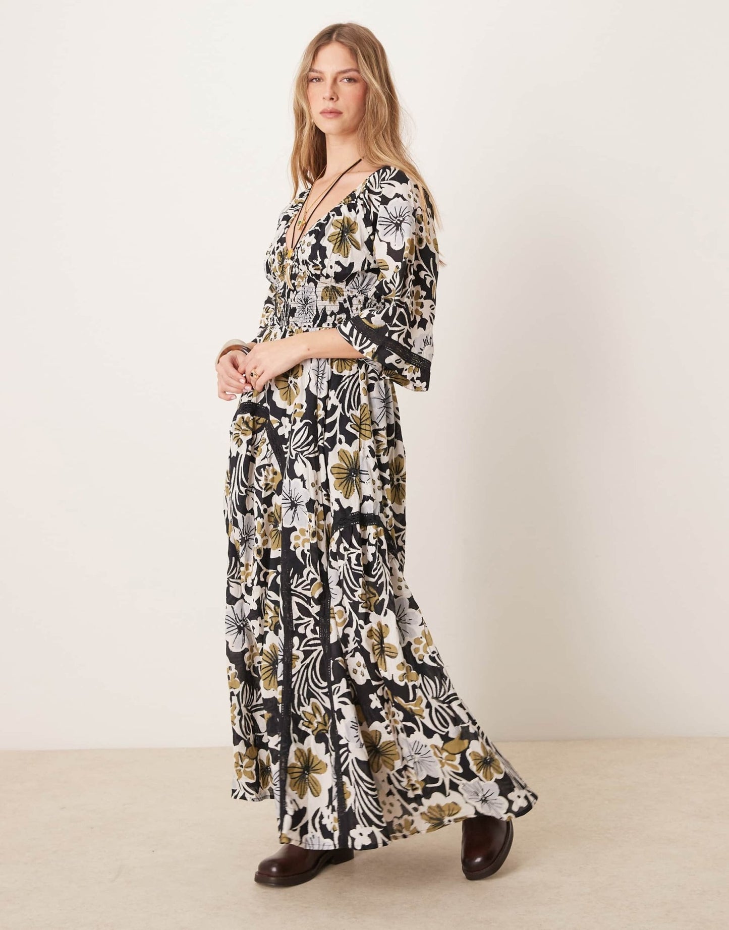 Free People dixie floral print maxi dress in multi - ASOS Sample Sale