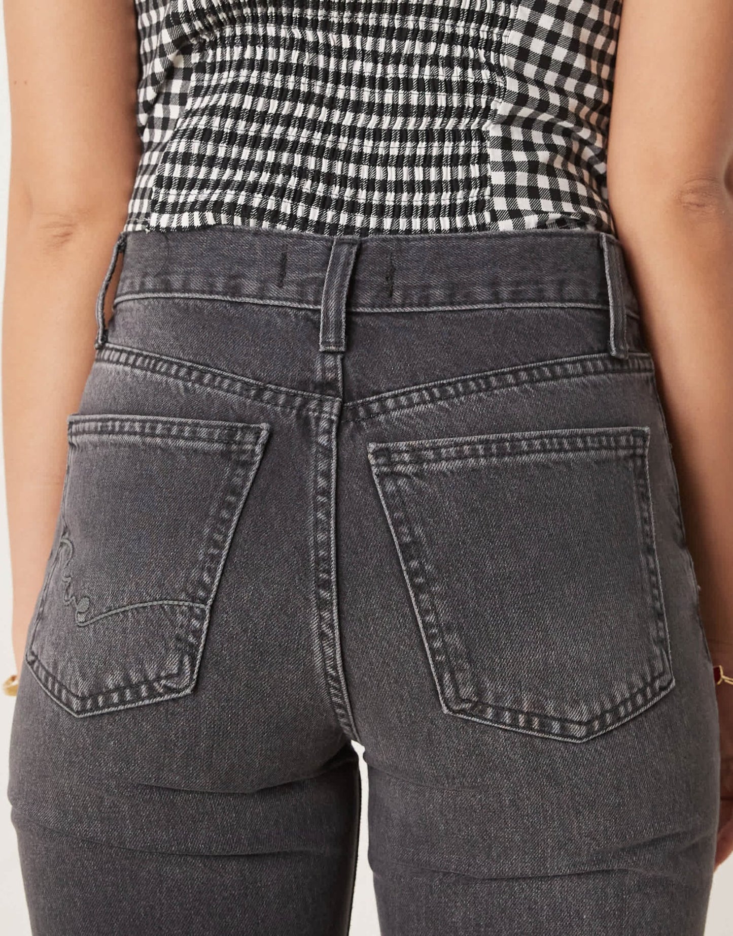 Free People holly bootcut knee jeans in washed black - ASOS Sample Sale