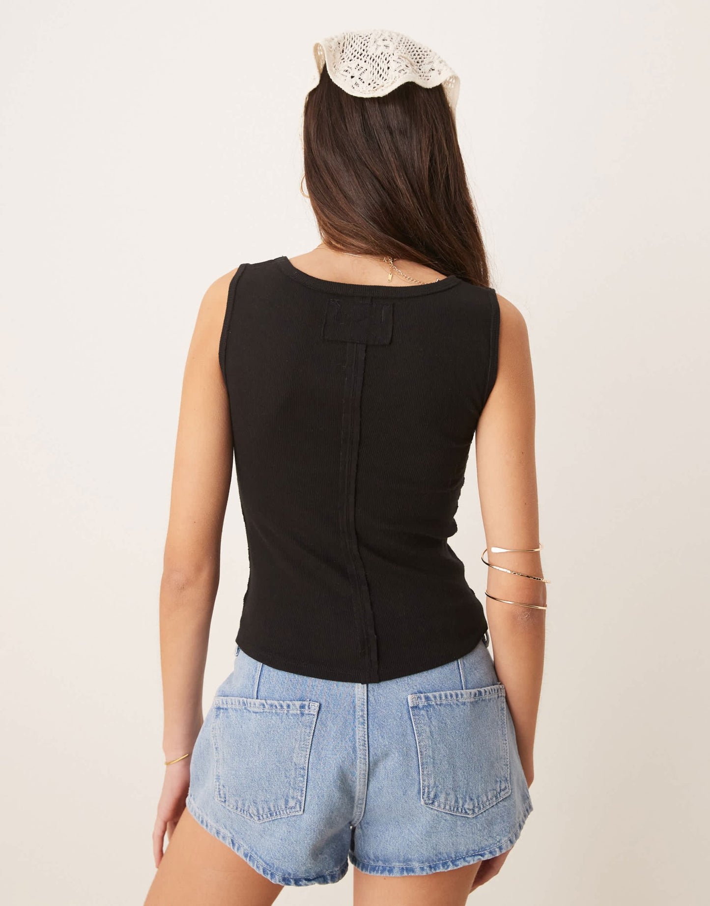 Free People humingbird vest in black - ASOS Sample Sale
