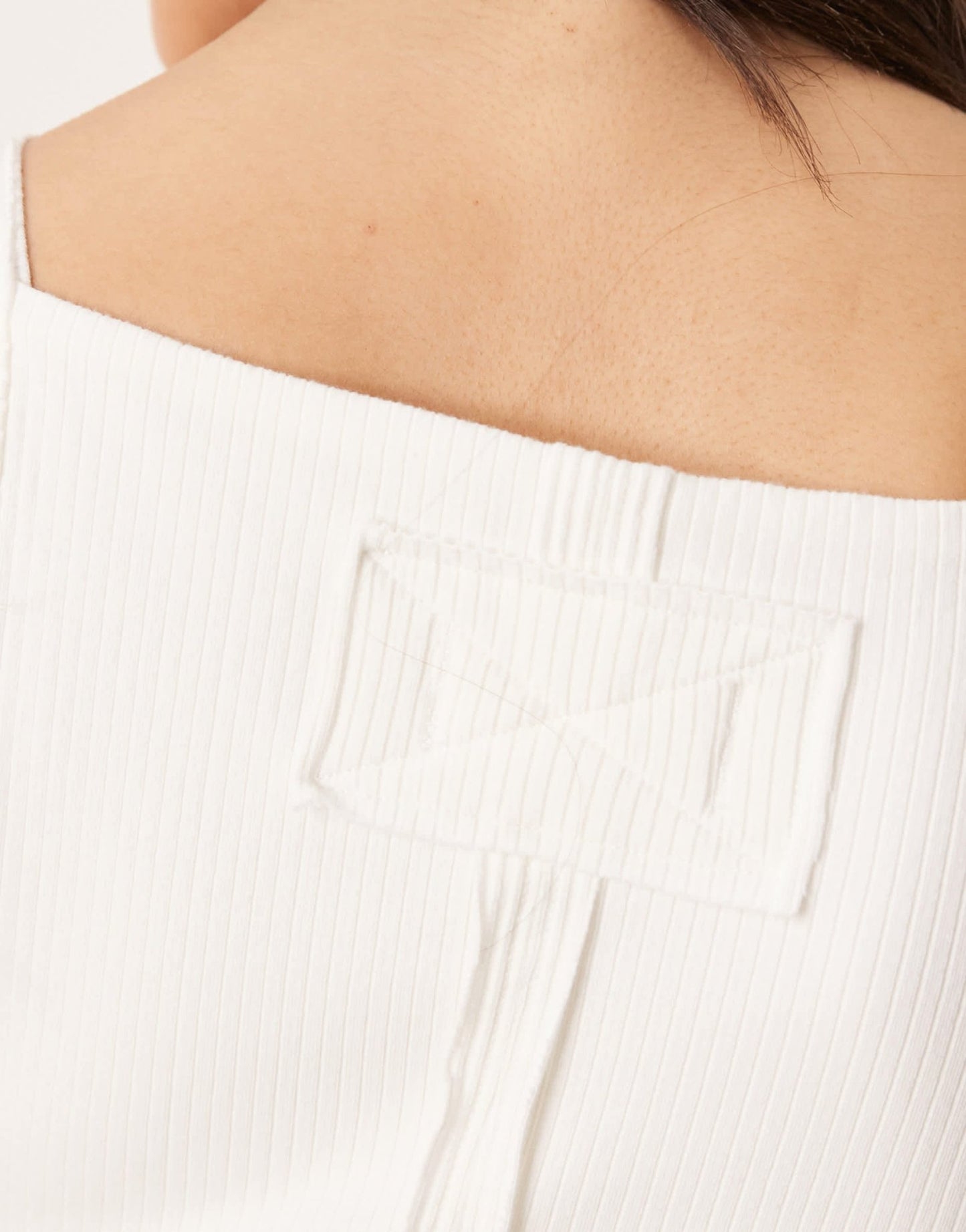 Free People mia straight neck tank top in ivory - ASOS Sample Sale