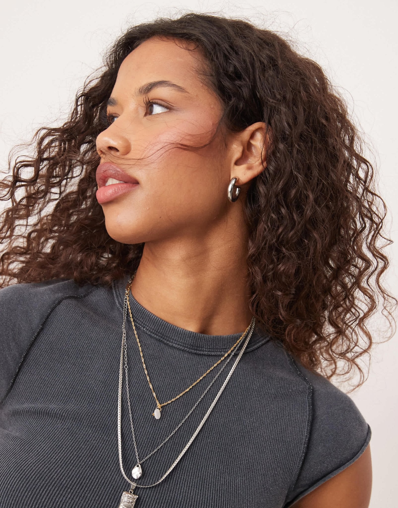Free People ribbed raglan baby t-shirt in washed black - ASOS Sample Sale