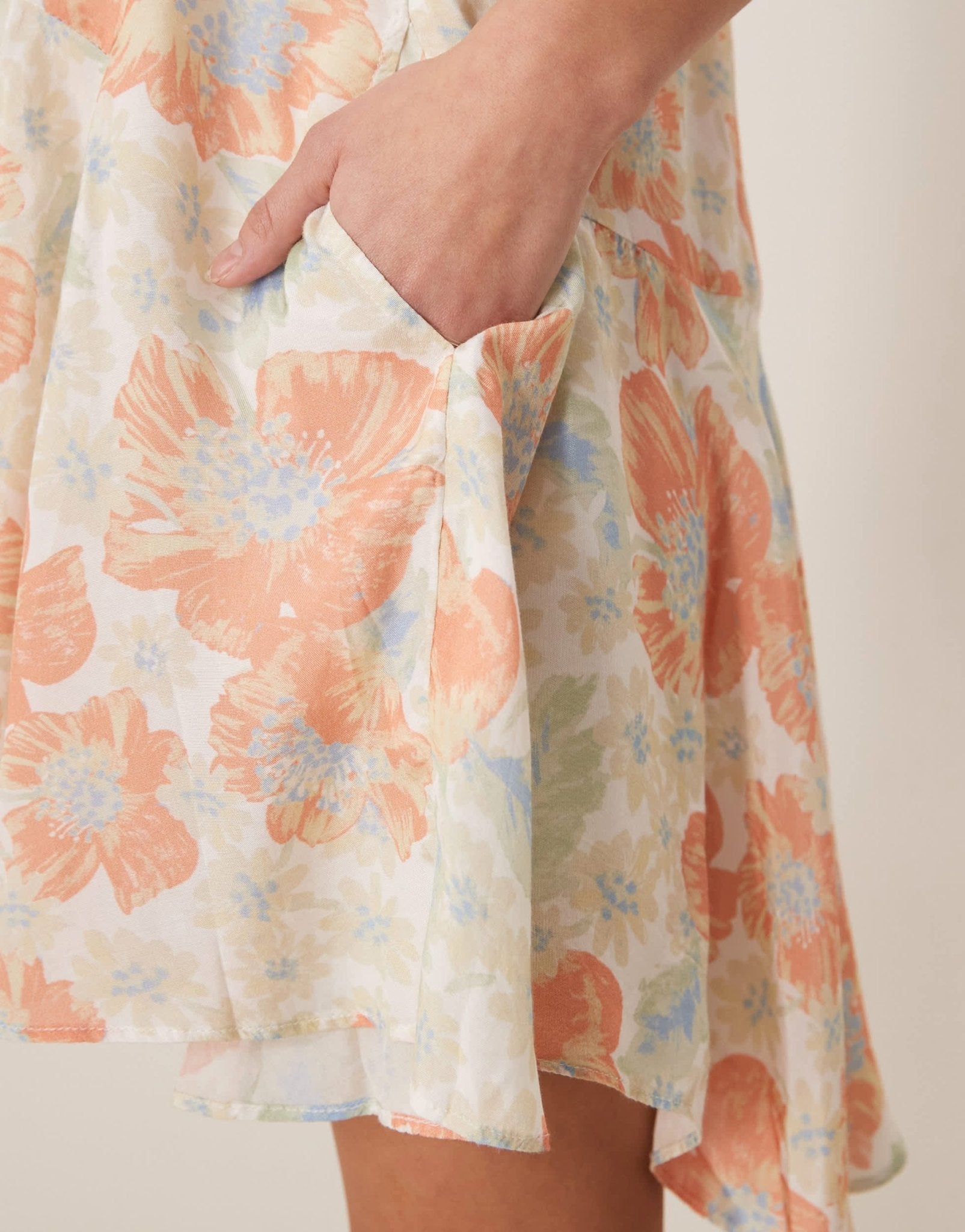 Free People sugar crush floral print floaty mini dress in multi - ASOS Sample Sale