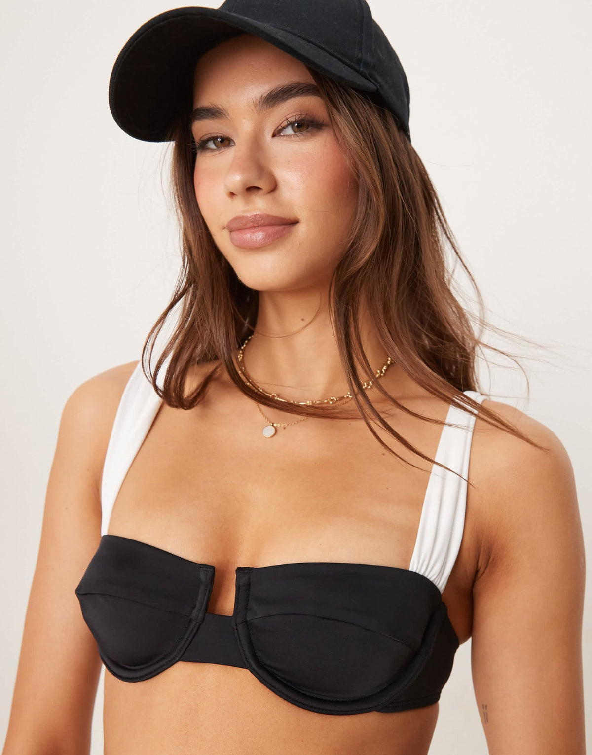 Free Society contrast underwire bikini top in black - ASOS Sample Sale