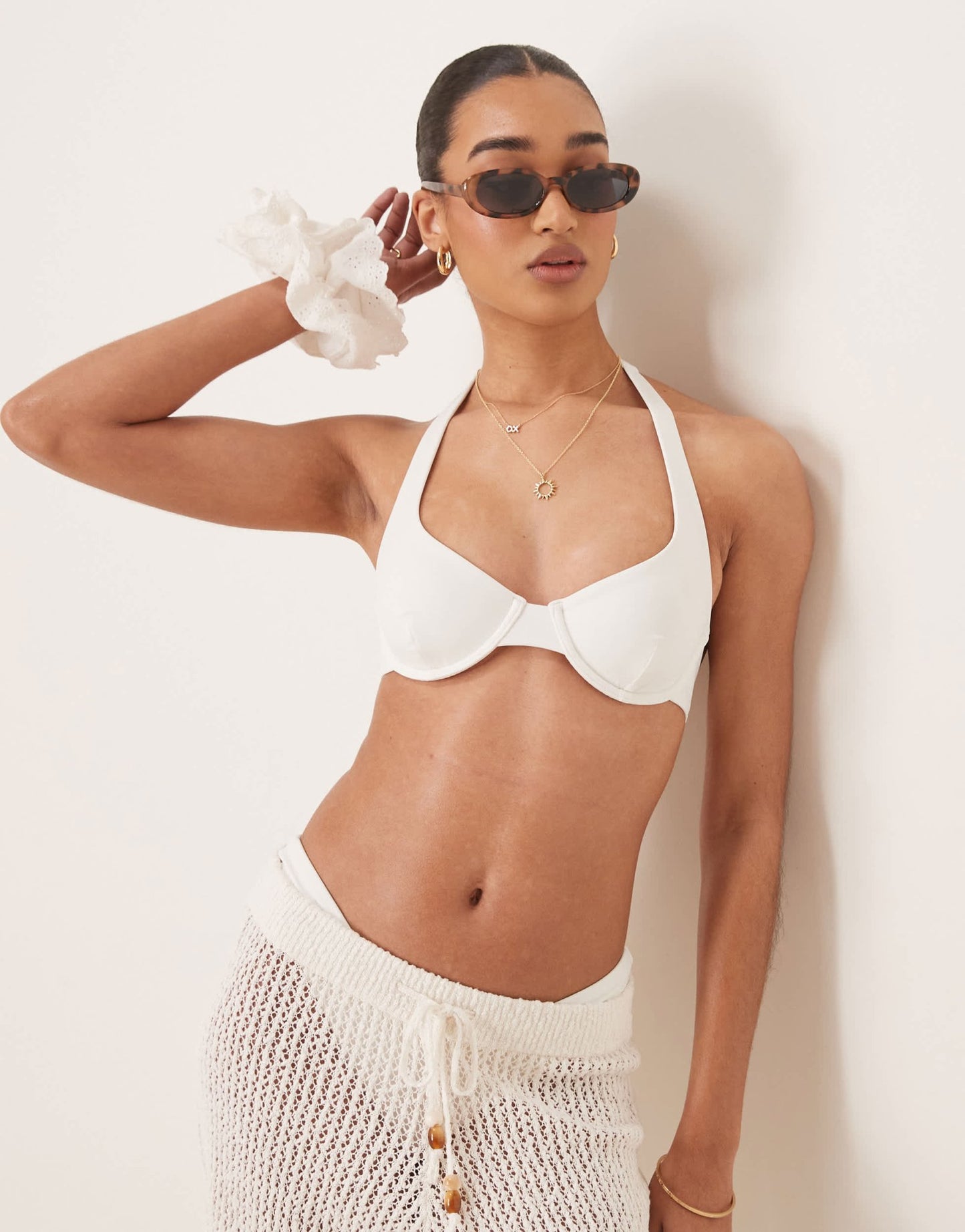 Free Society underwire bikini top in white - ASOS Sample Sale
