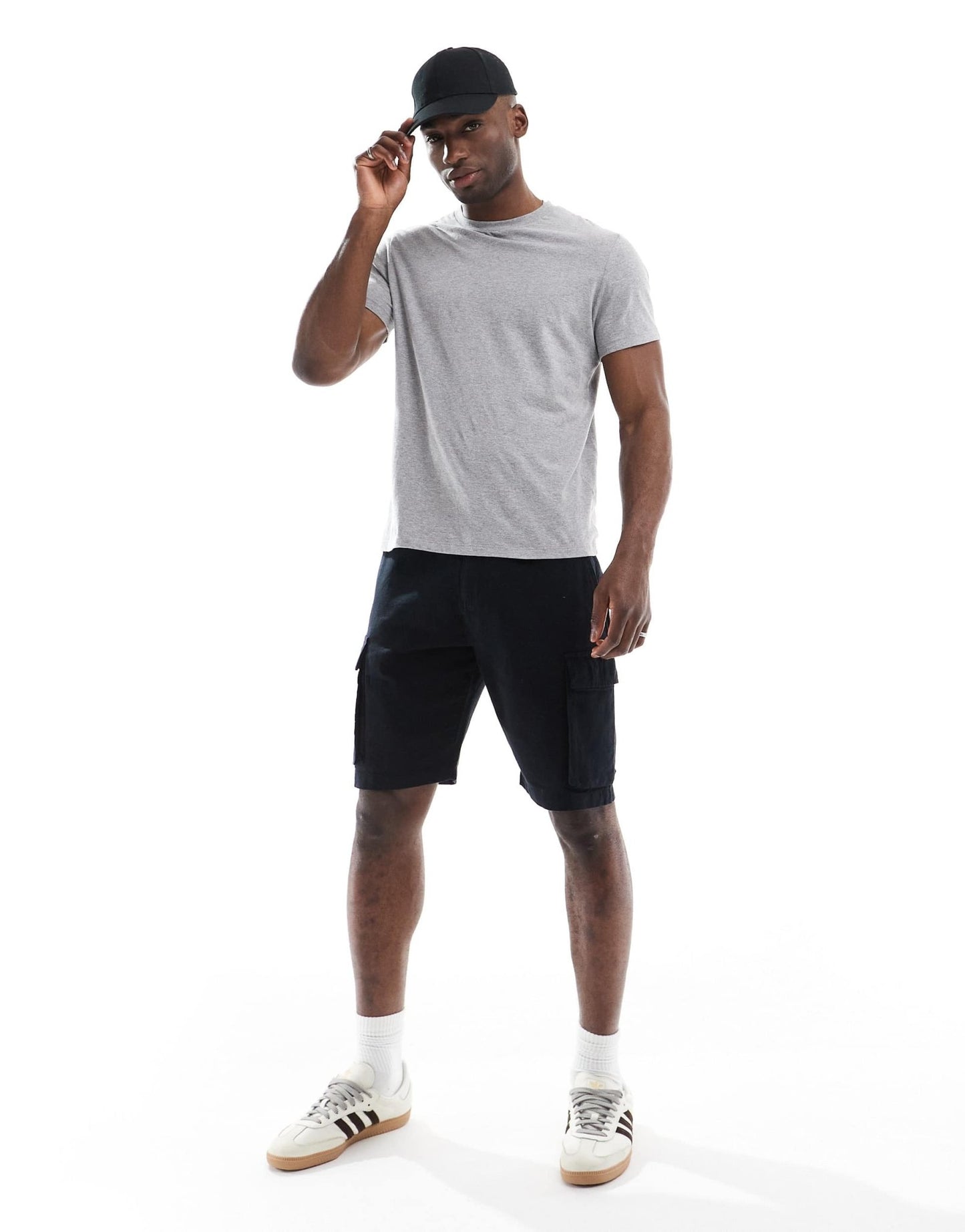 French Connection cargo pocket linen shorts in black - ASOS Sample Sale