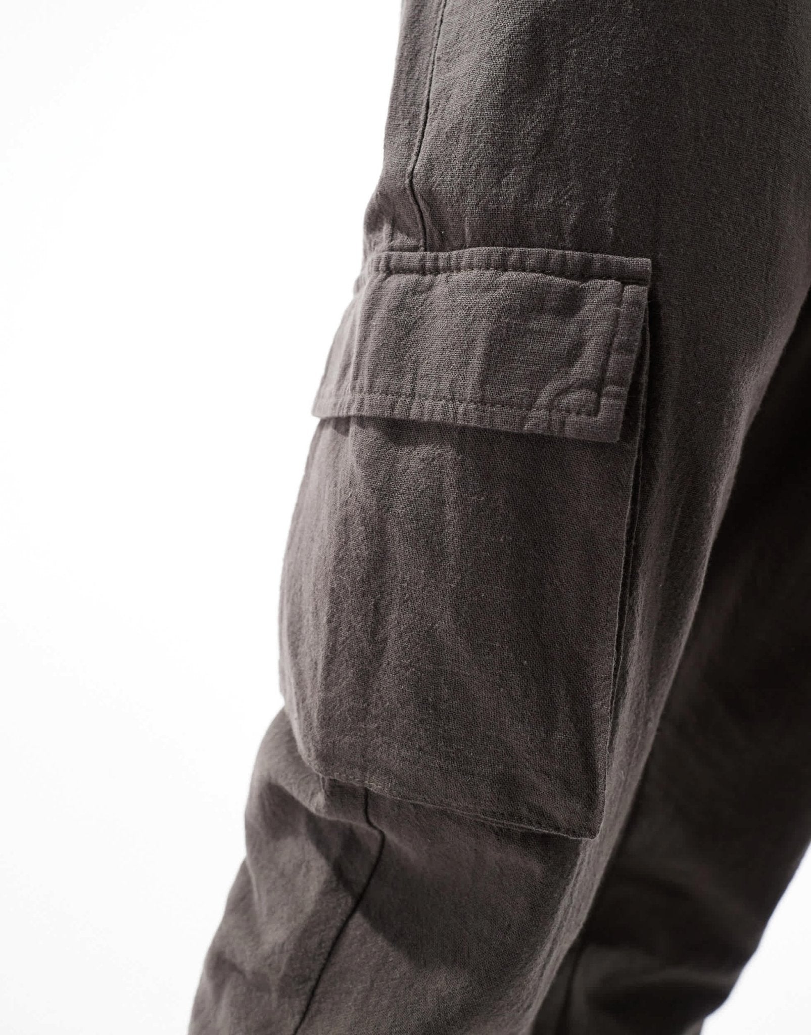 French Connection cargo pocket linen trousers in khaki - ASOS Sample Sale