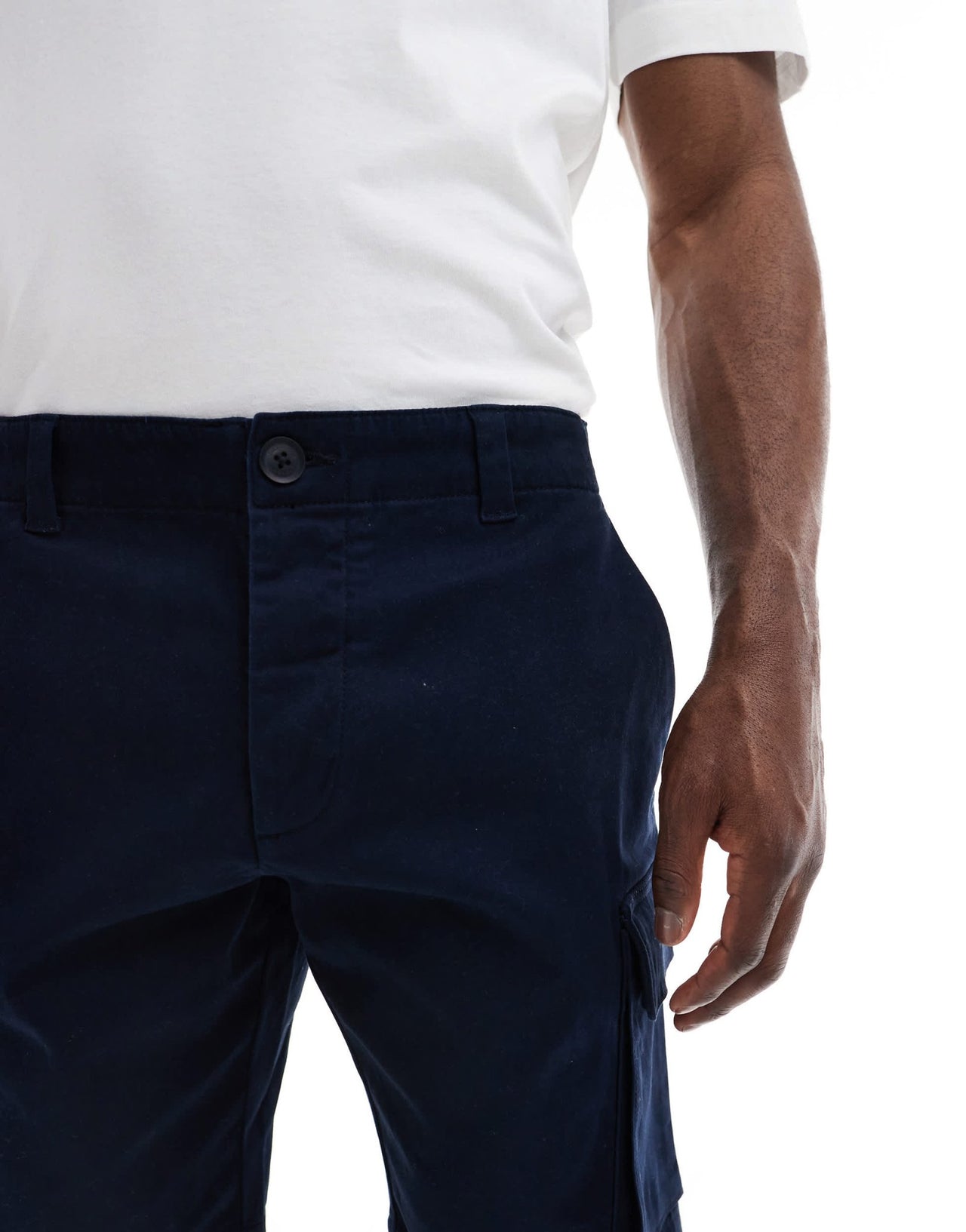 French Connection cargo pocket shorts in navy - ASOS Sample Sale