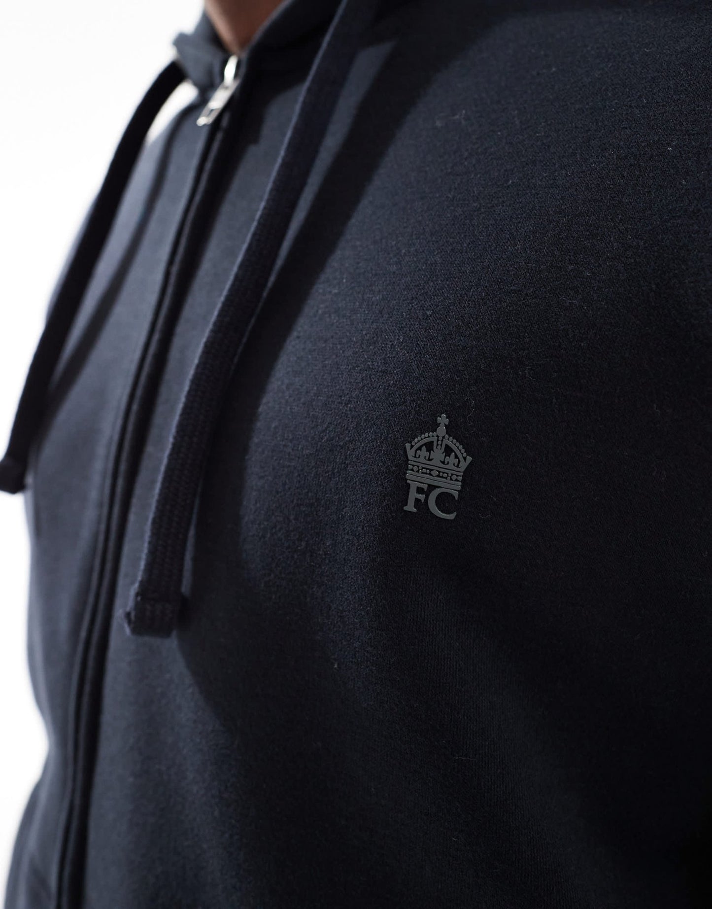 French Connection classic zip up hoodie in navy - ASOS Sample Sale