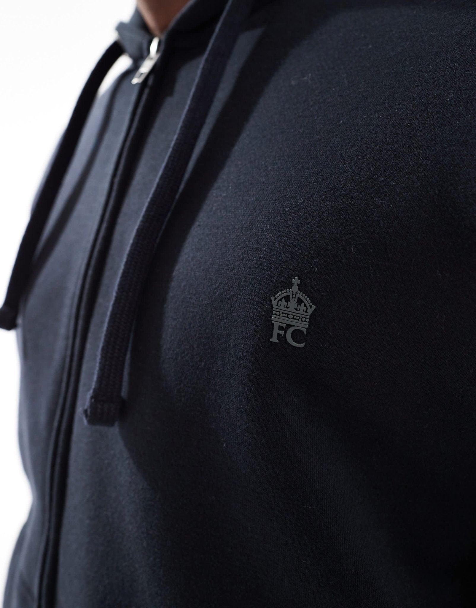French Connection classic zip up hoodie in navy - ASOS Sample Sale