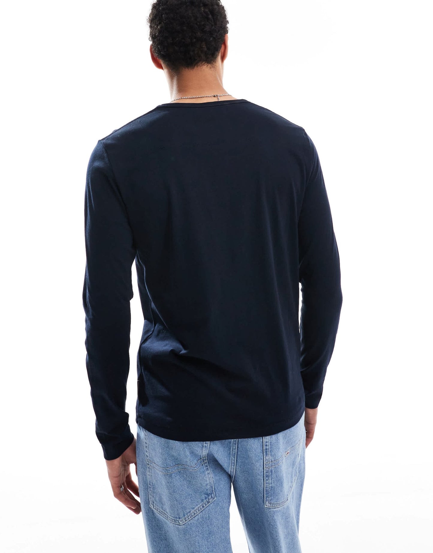 French Connection crew neck long sleeve t-shirt in navy - ASOS Sample Sale