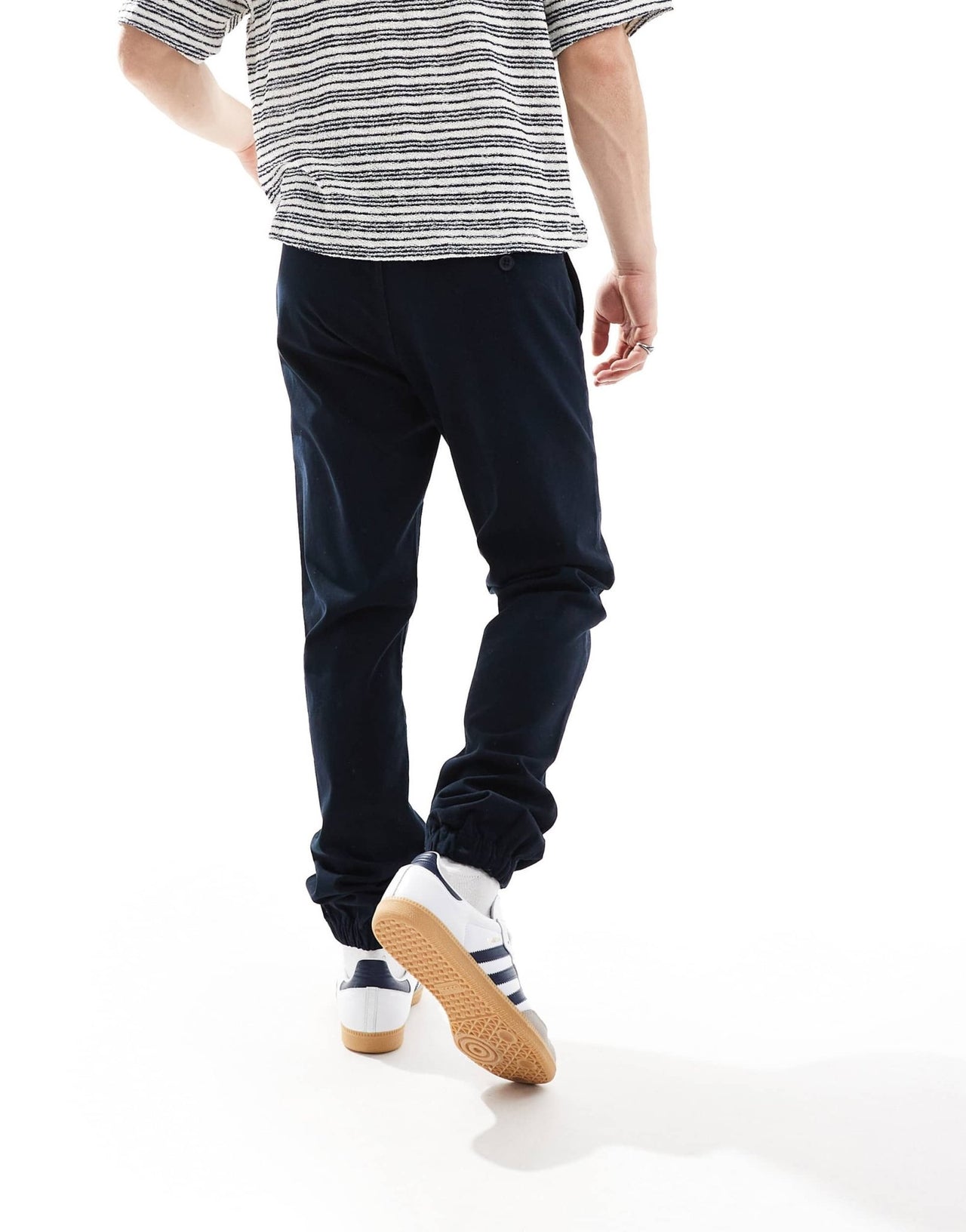 French Connection cuffed chino trousers in navy - ASOS Sample Sale