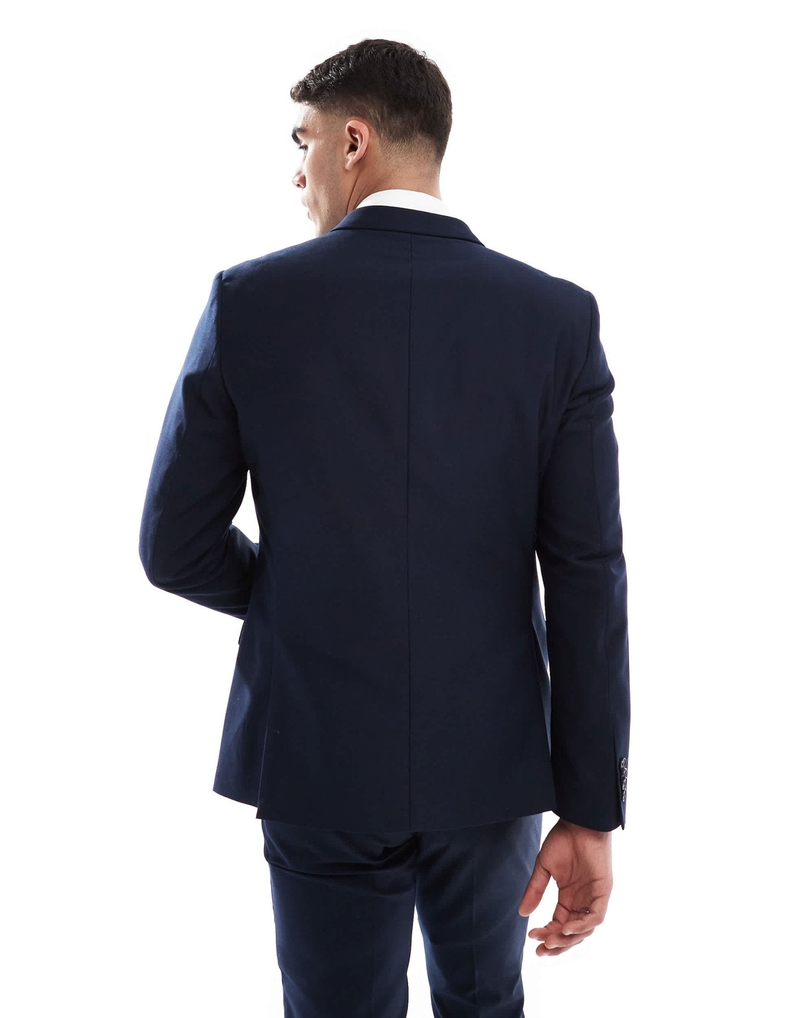 French Connection double breasted formal suit jacket co-ord in marine navy - ASOS Sample Sale
