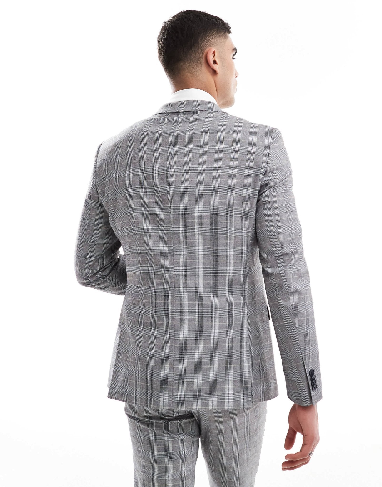 French Connection formal suit jacket co-ord in grey check - ASOS Sample Sale