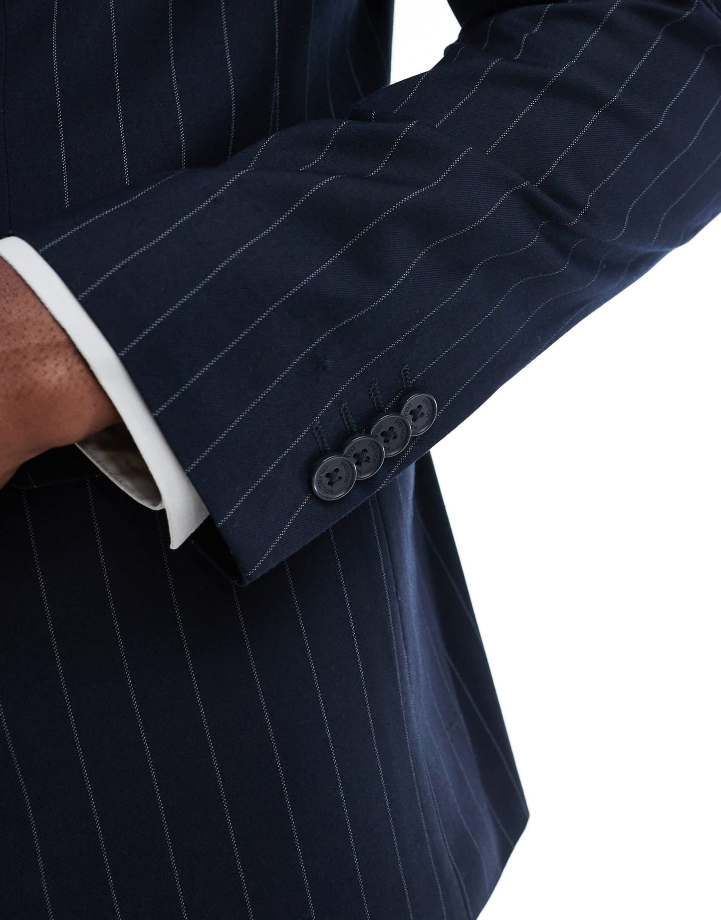 French Connection formal suit jacket co - ord in navy stripe - ASOS Sample Sale