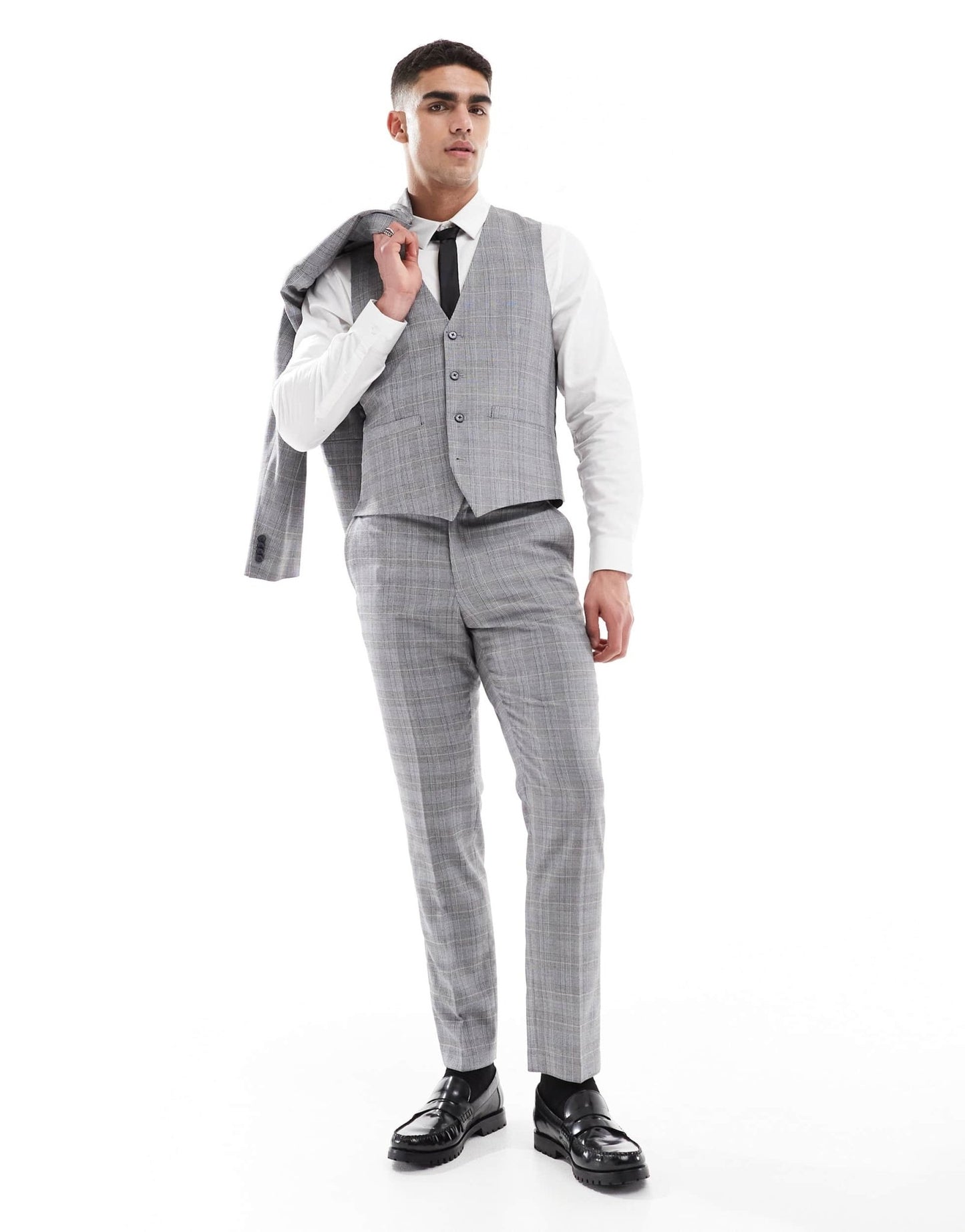 French Connection formal suit trousers co - ord in grey check - ASOS Sample Sale