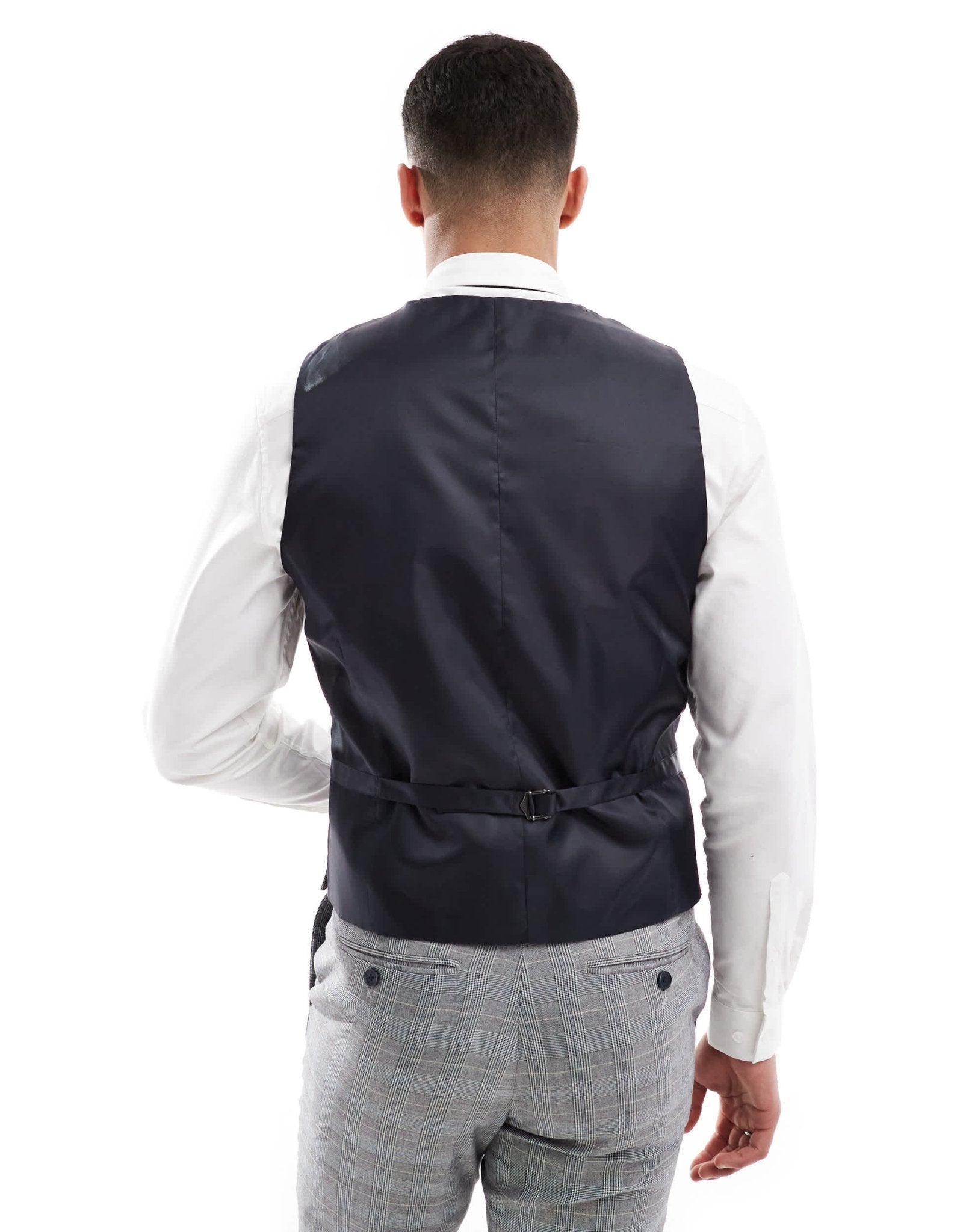 French Connection formal suit waistcoat co - ord in grey check - ASOS Sample Sale