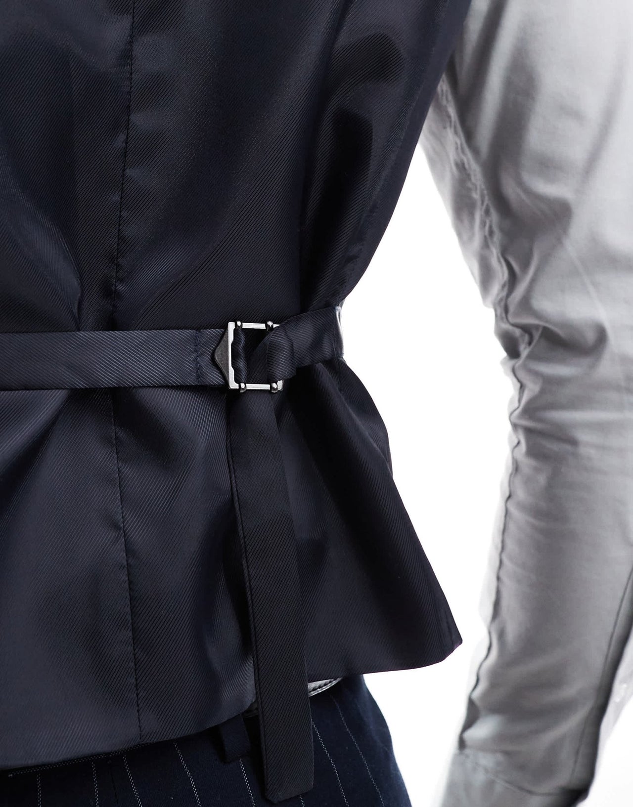 French Connection formal suit waistcoat co - ord in navy stripe - ASOS Sample Sale