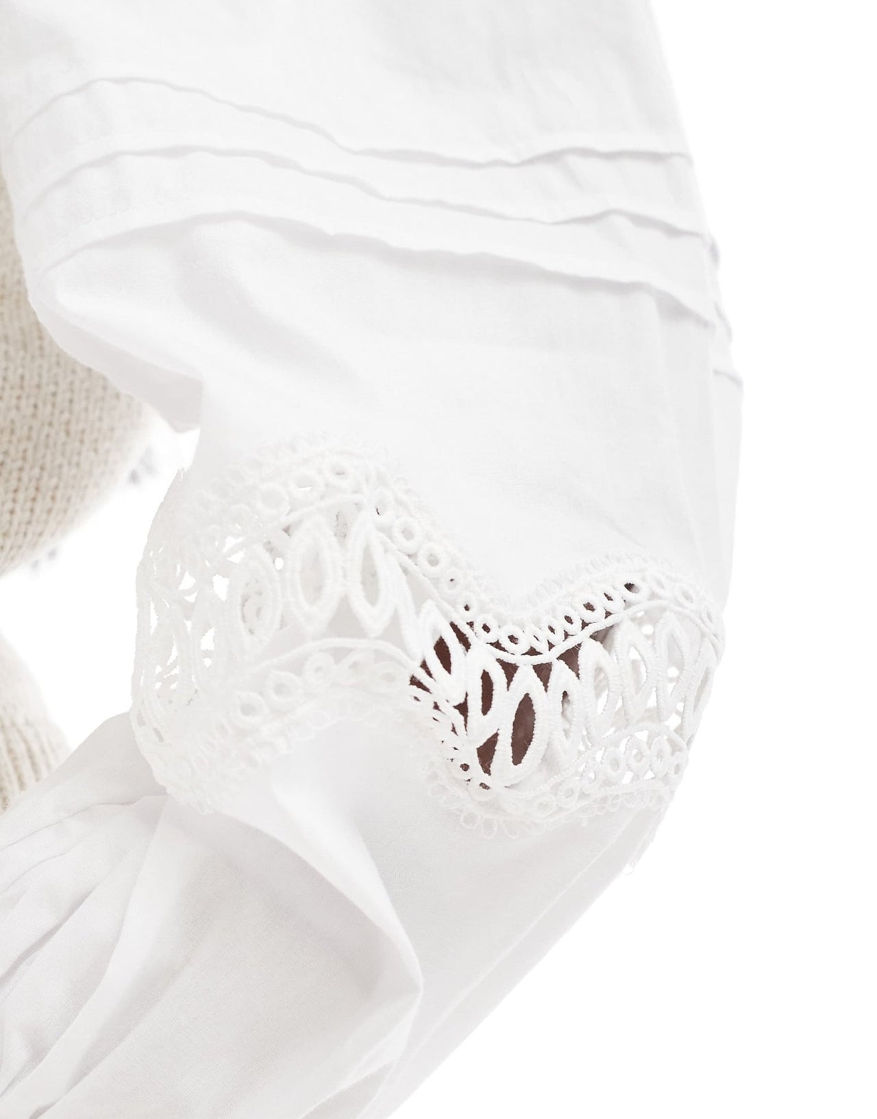 French Connection Klara mix 2 in 1 jumper in cream - ASOS Sample Sale