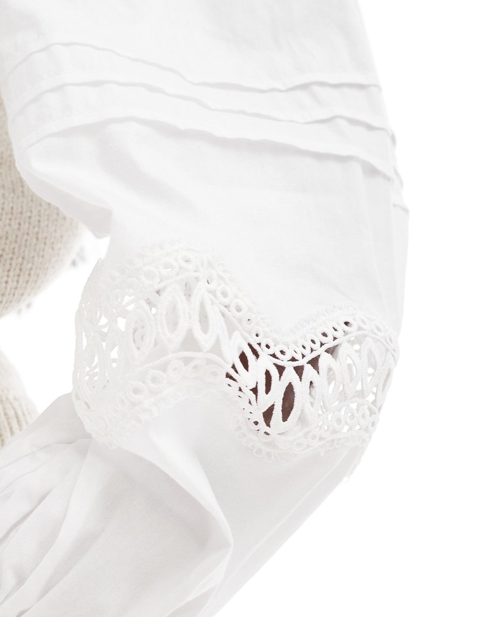 French Connection Klara mix 2 in 1 jumper in cream - ASOS Sample Sale
