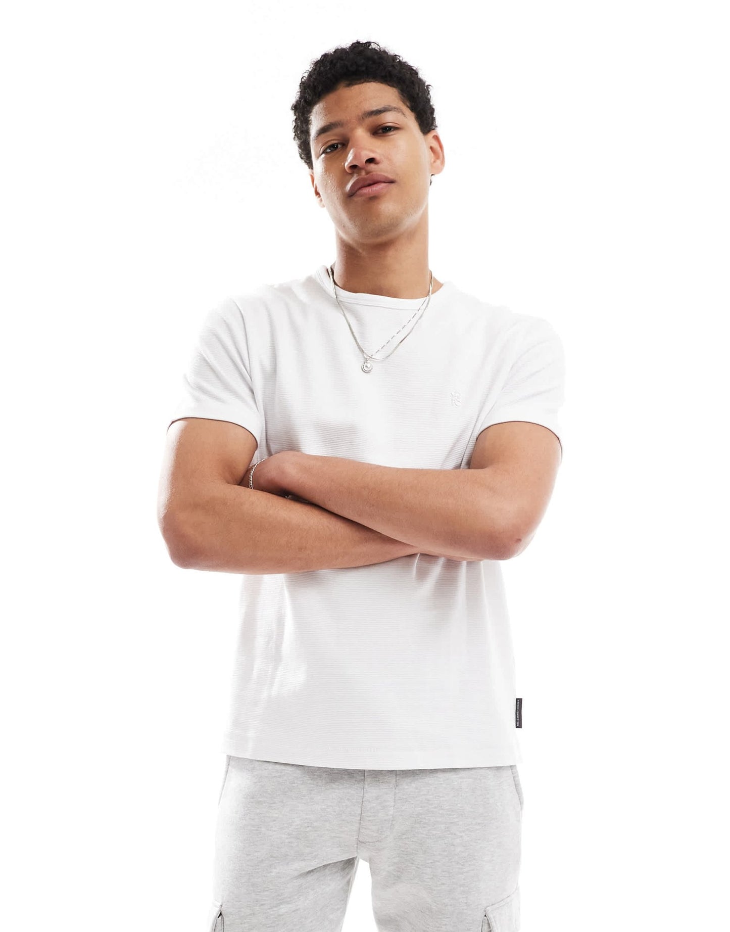 French Connection micro ottoman t-shirt in white - ASOS Sample Sale