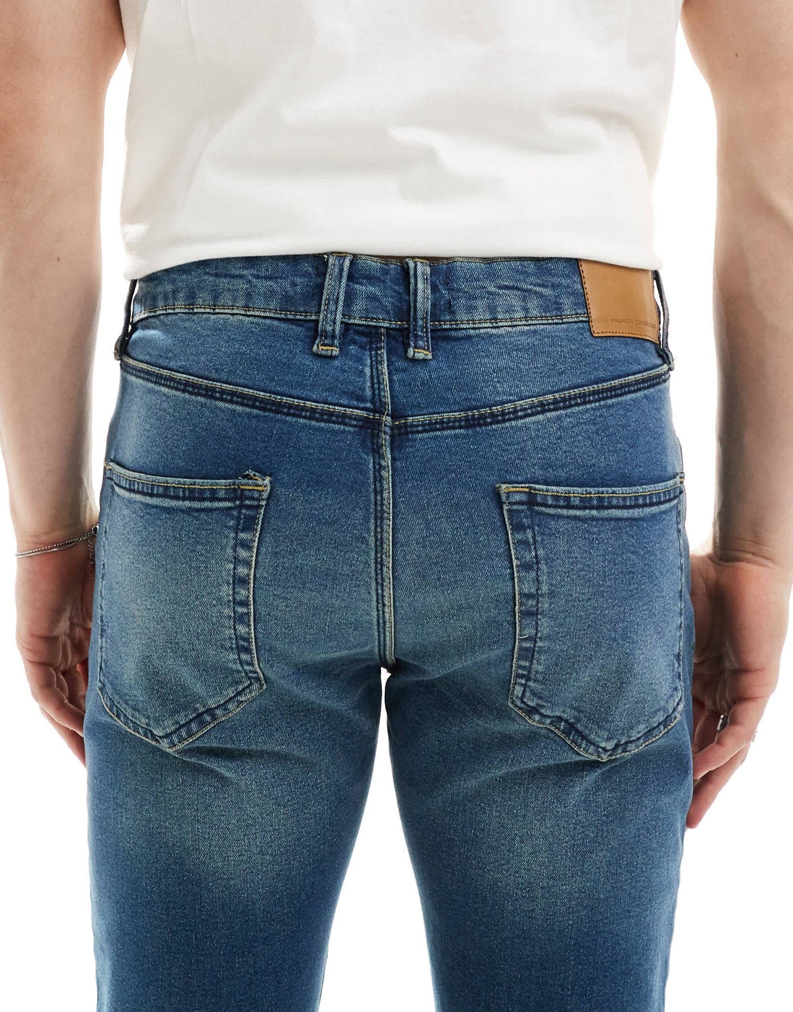 French Connection slim leg jeans in mid wash blue - ASOS Sample Sale
