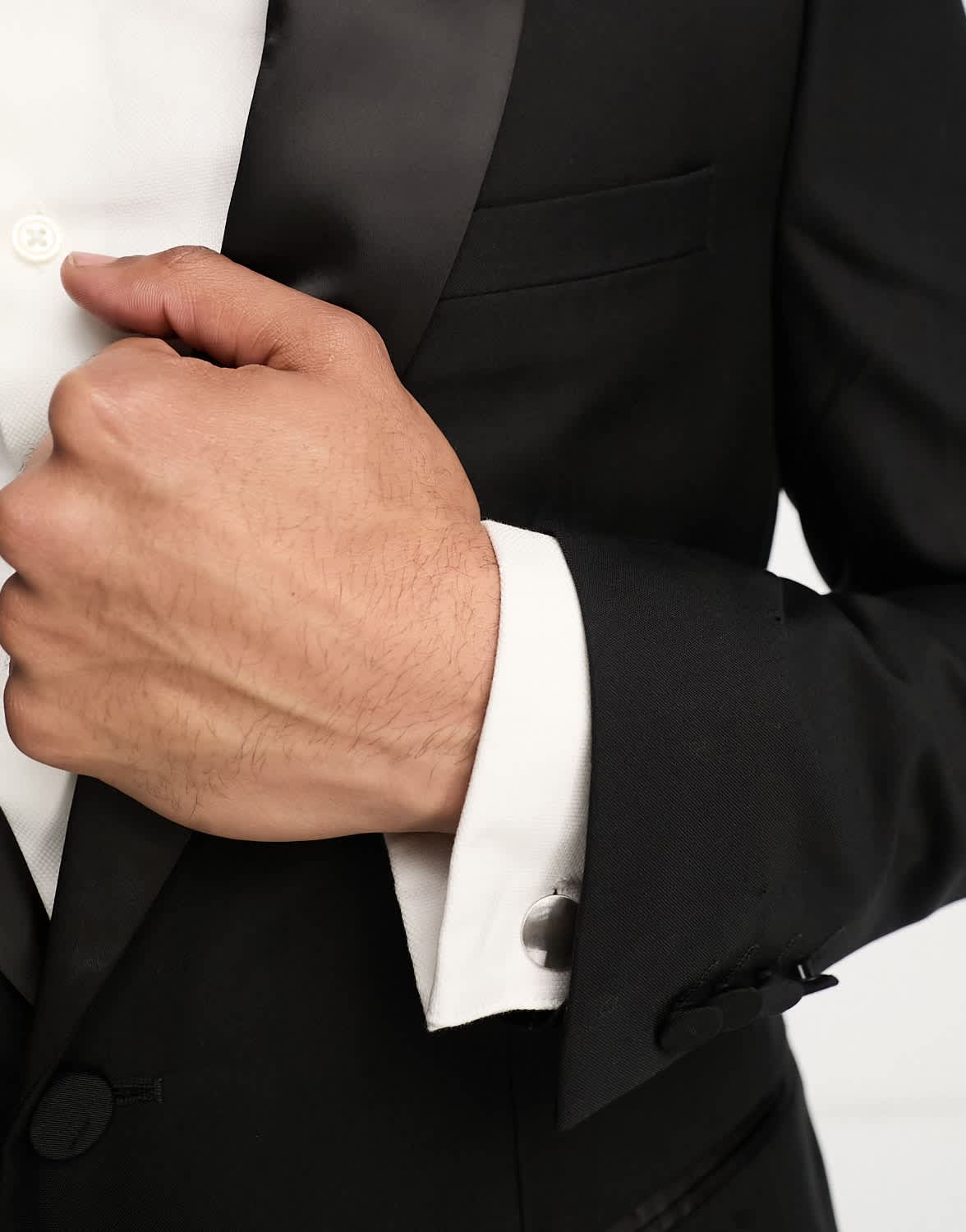 French Connection suit jacket in black with contrasting lapels - ASOS Sample Sale