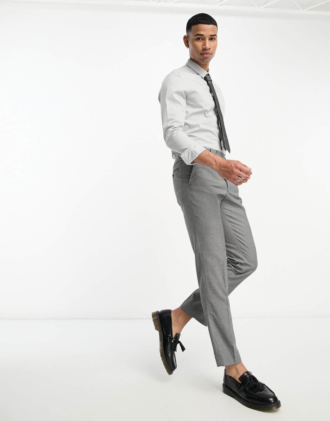 French Connection suit trousers in marine and grey check - ASOS Sample Sale