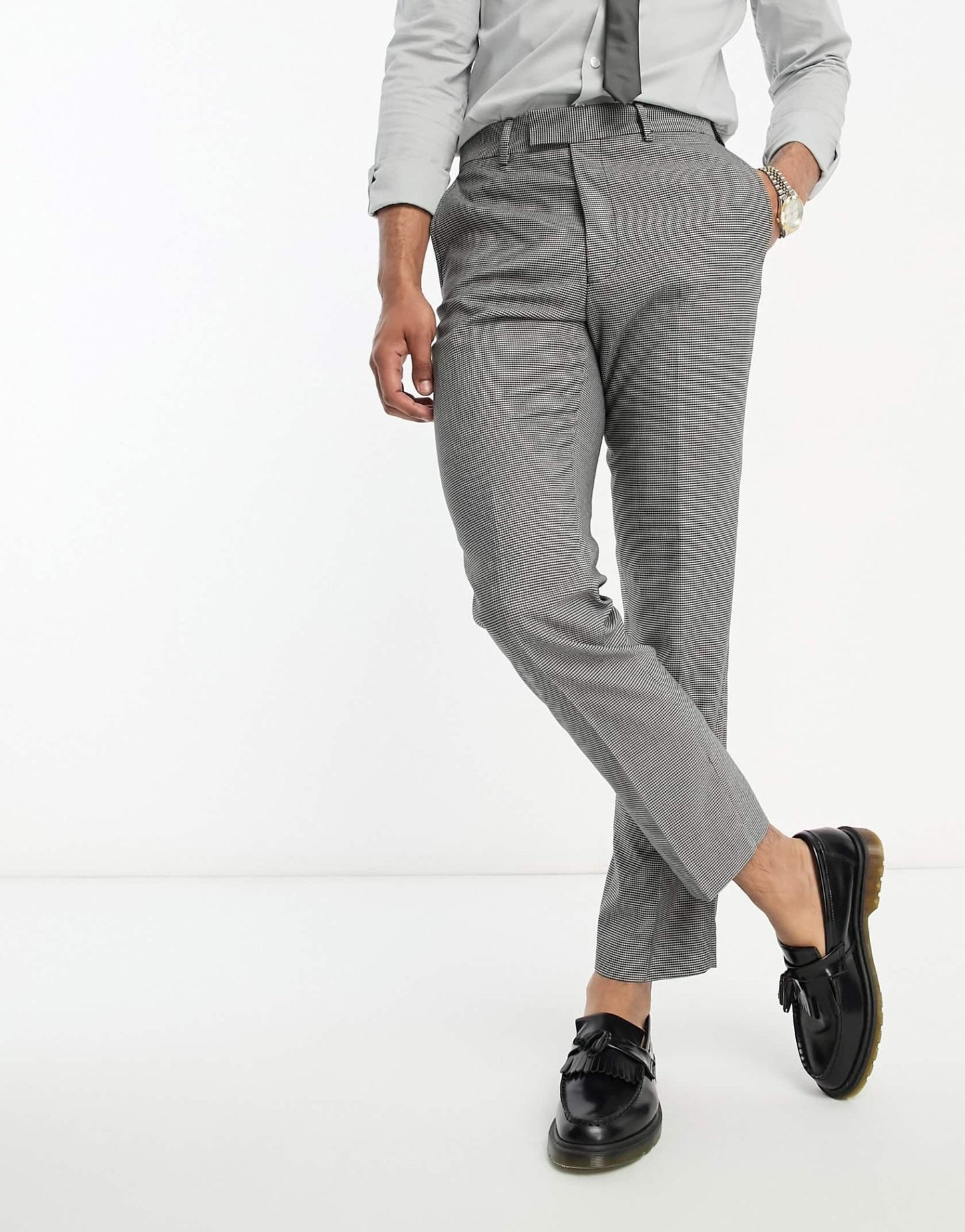 French Connection suit trousers in marine and grey check - ASOS Sample Sale