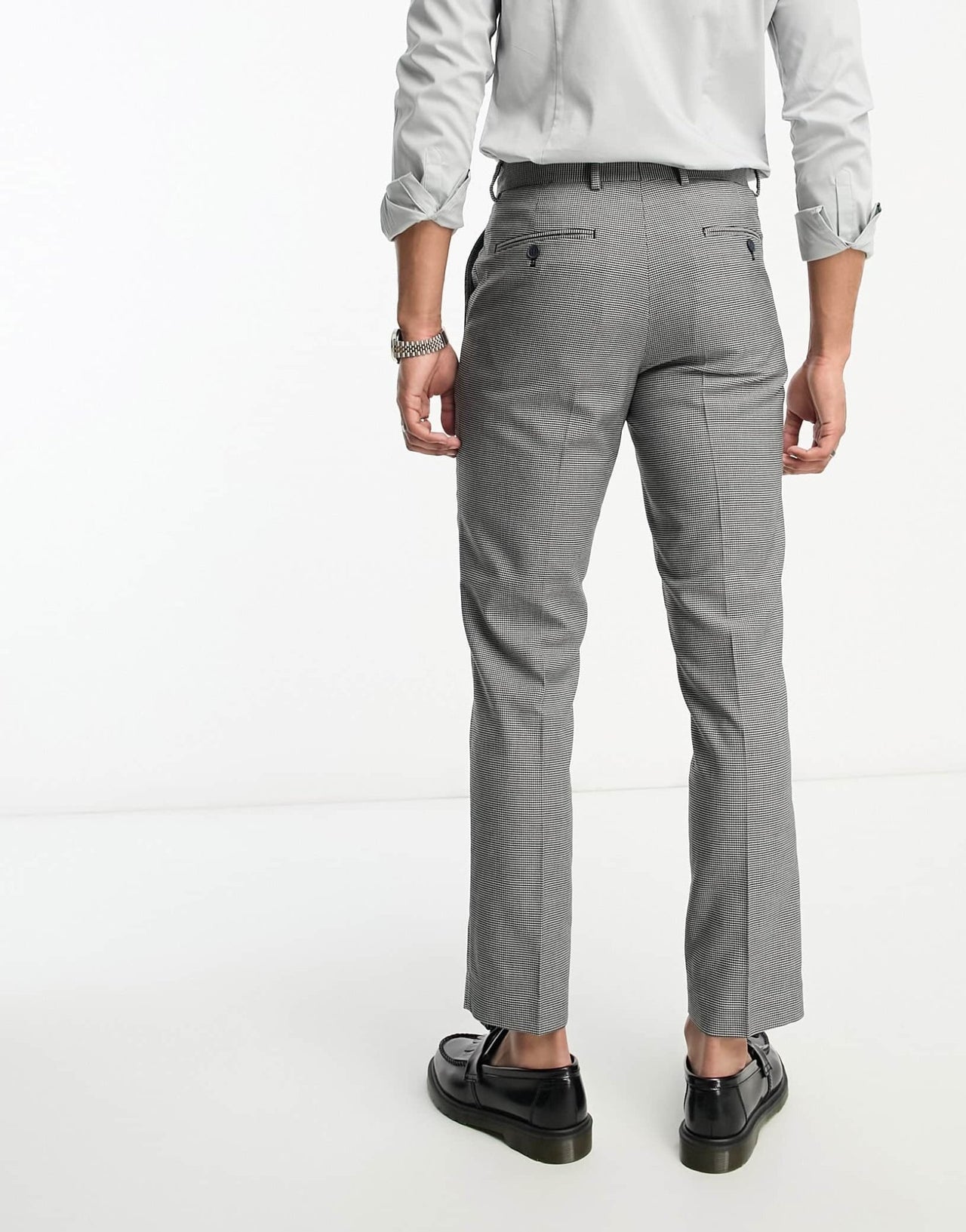 French Connection suit trousers in marine and grey check - ASOS Sample Sale
