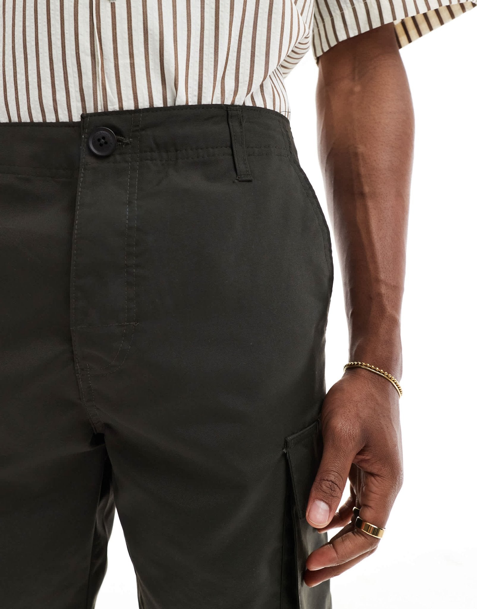 French Connection tech cargo pocket shorts in khaki - ASOS Sample Sale