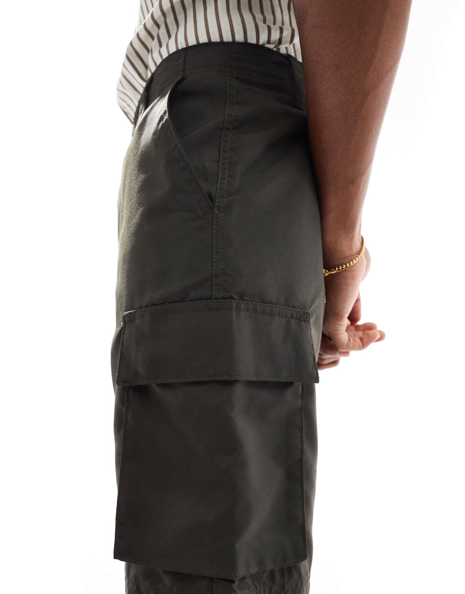 French Connection tech cargo pocket shorts in khaki - ASOS Sample Sale