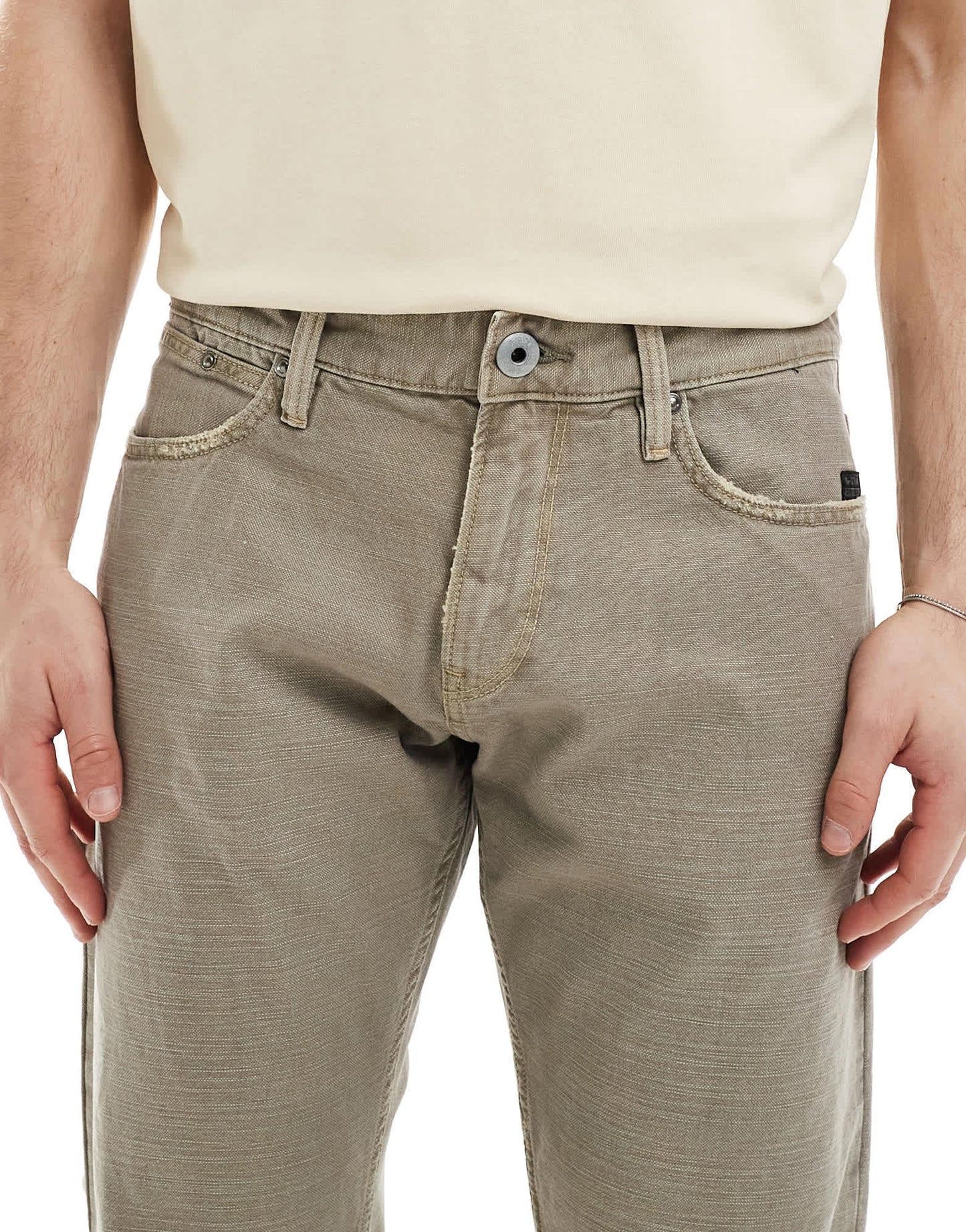 G - Star lenney bootcut denim jeans in beige - ASOS Sample Sale