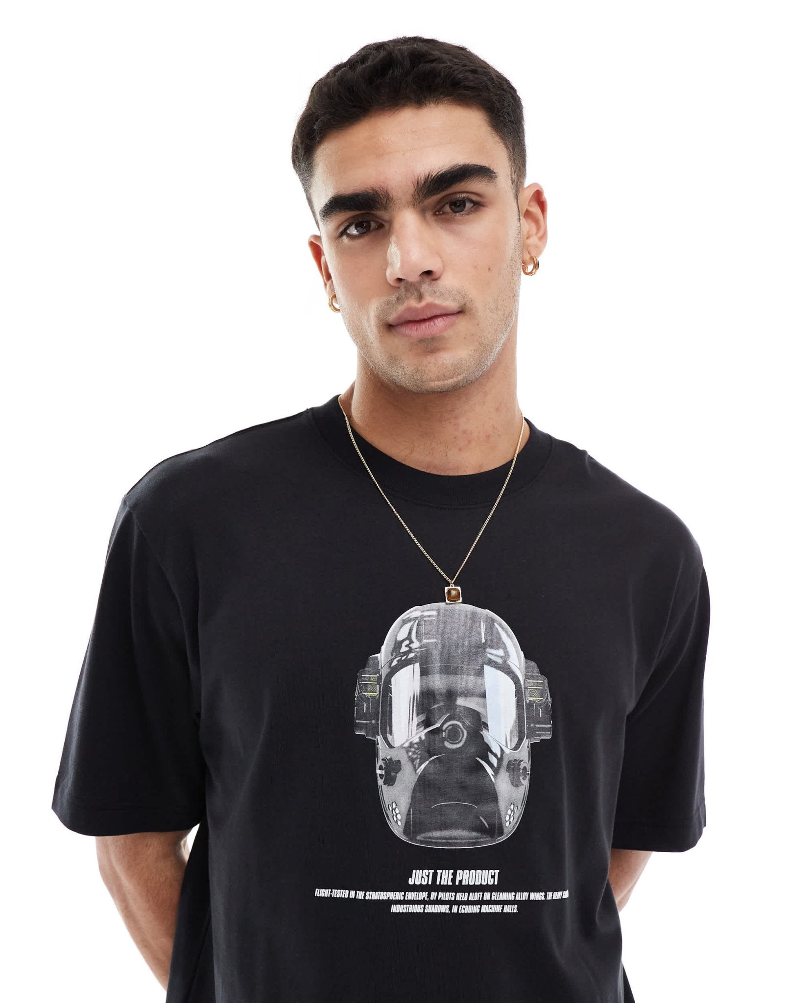 G - Star oversized t-shirt in black with mask print - ASOS Sample Sale